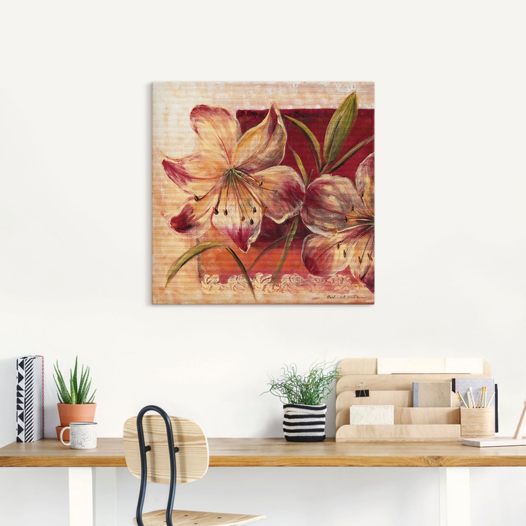 Artland Wandbild "Klassische Blumen III", Blumen, (1 St.), als Leinwandbild günstig online kaufen