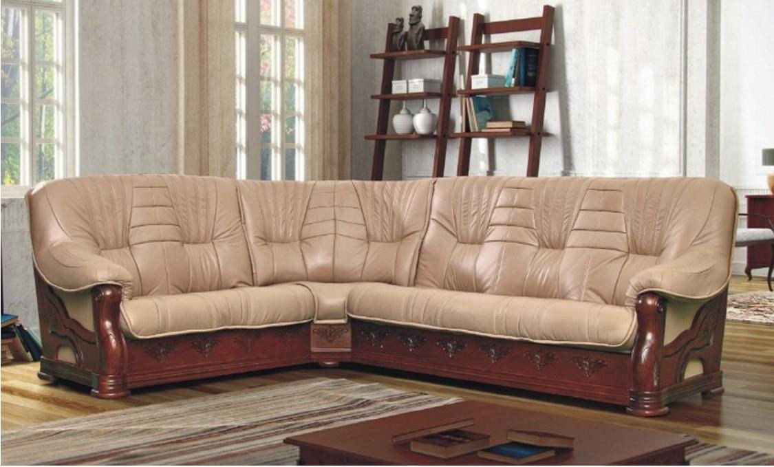 Xlmoebel Ecksofa Ecksofa aus echtem Leder in klassischem Stil mit Polsterun günstig online kaufen