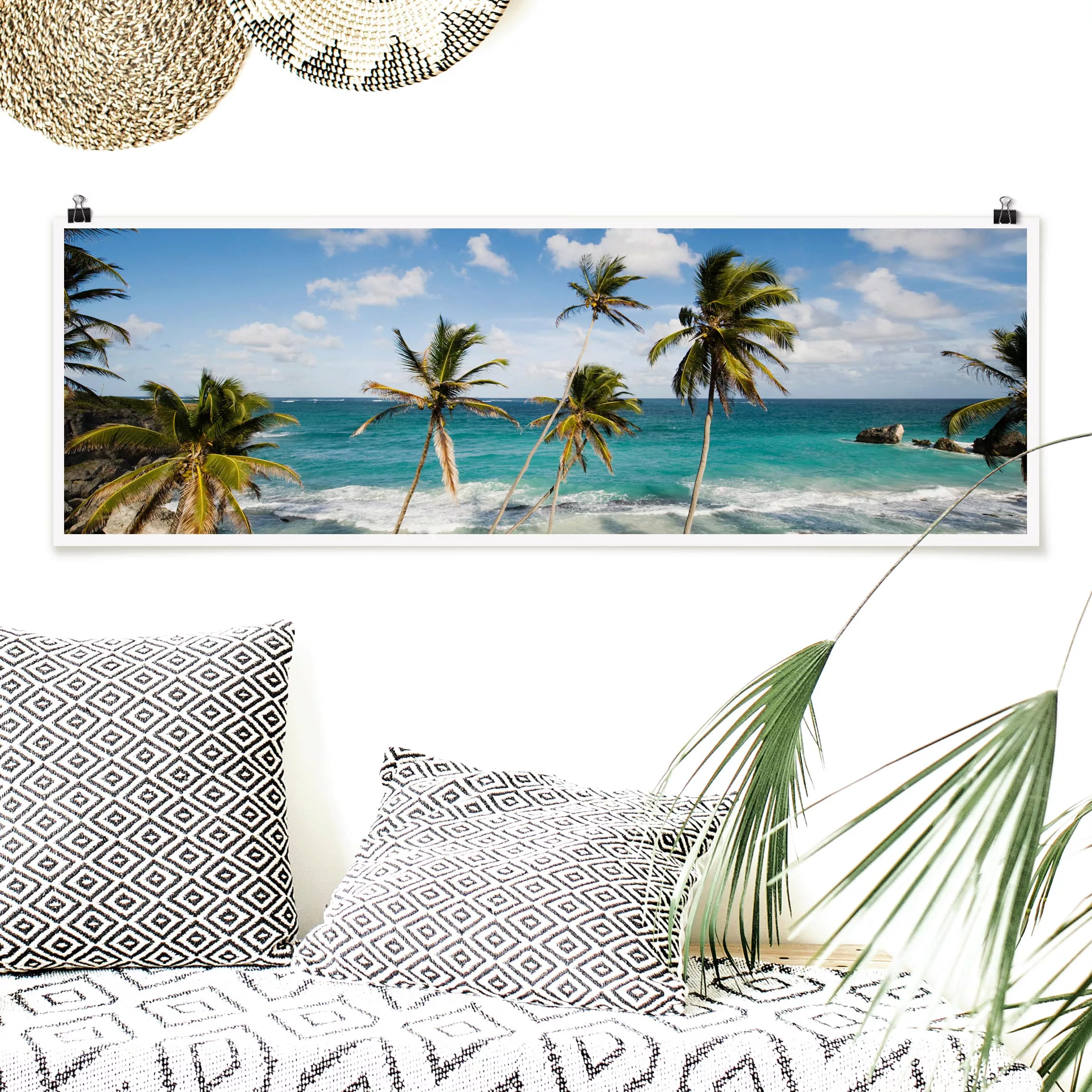 Panorama Poster Strand Beach of Barbados günstig online kaufen