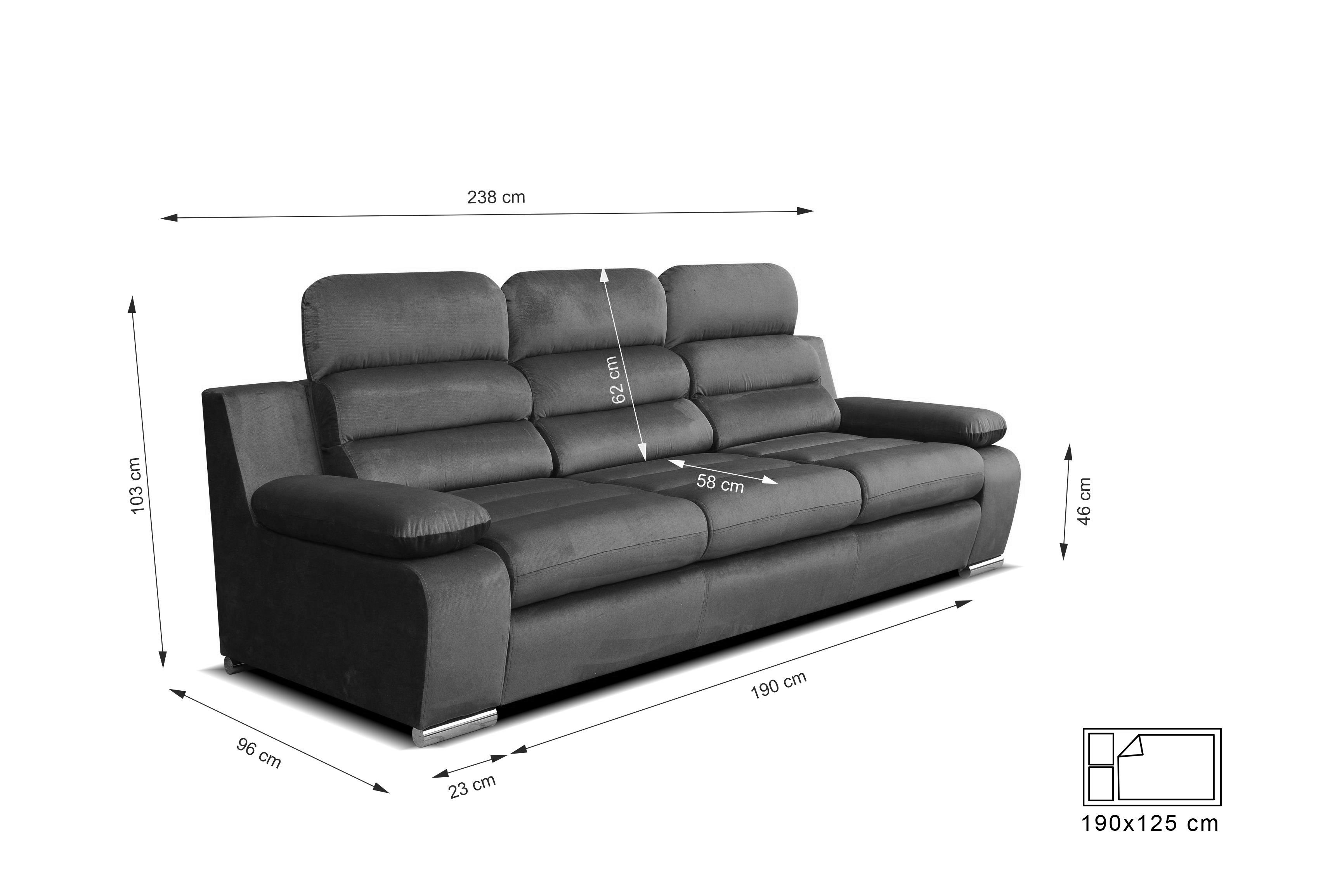 robin Schlafsofa Amber Klappsofa 3-Sitzer mit günstig online kaufen