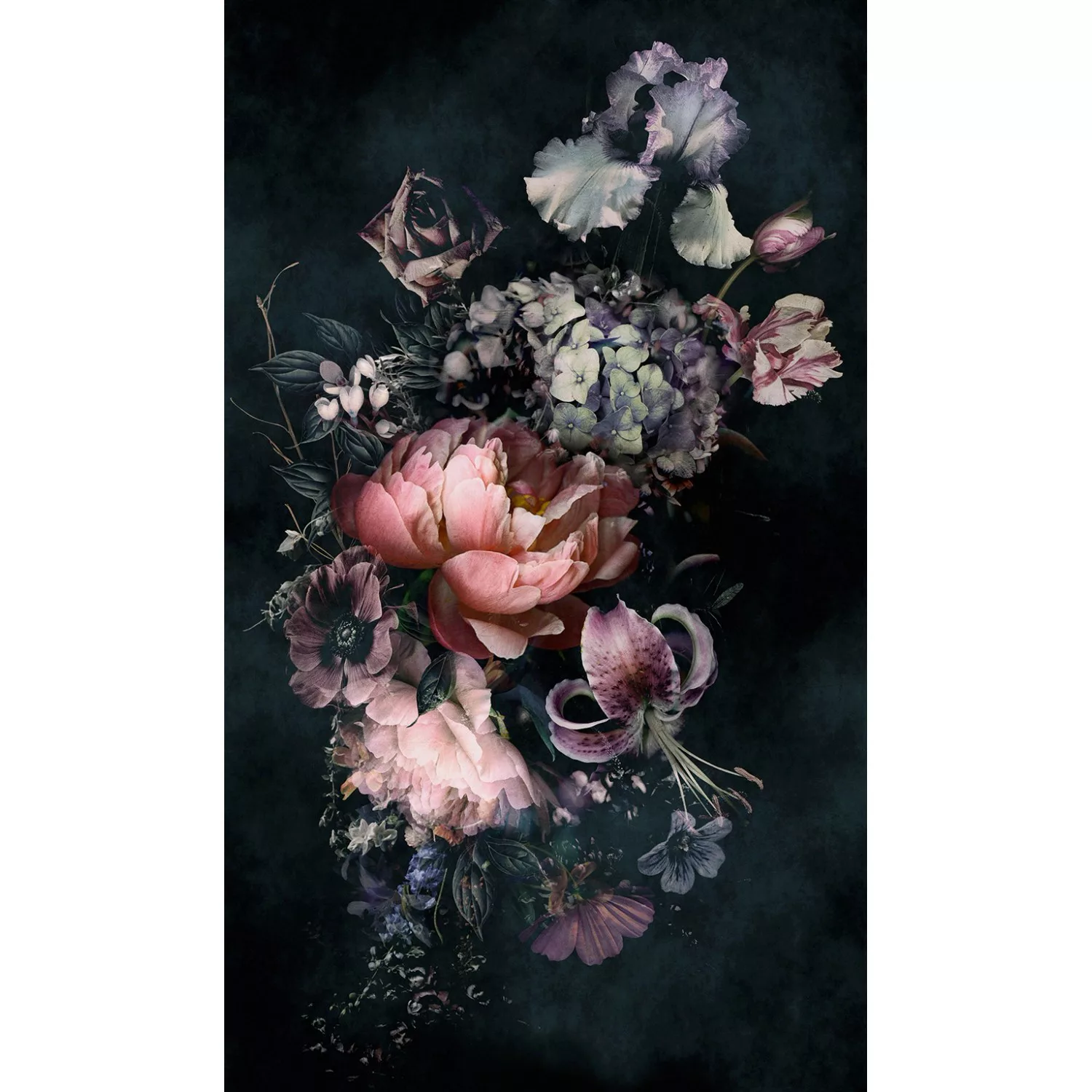 Schöner Wohnen Vliestapete 2 DD Floral Schwarz Rosa 270 x 159 cm FSC® günstig online kaufen