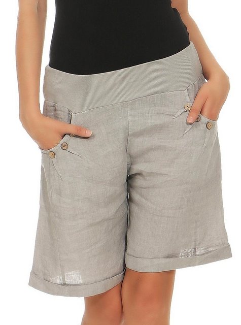 malito more than fashion Leinenhose 8024 Bermuda aus Leinen Shorts günstig online kaufen