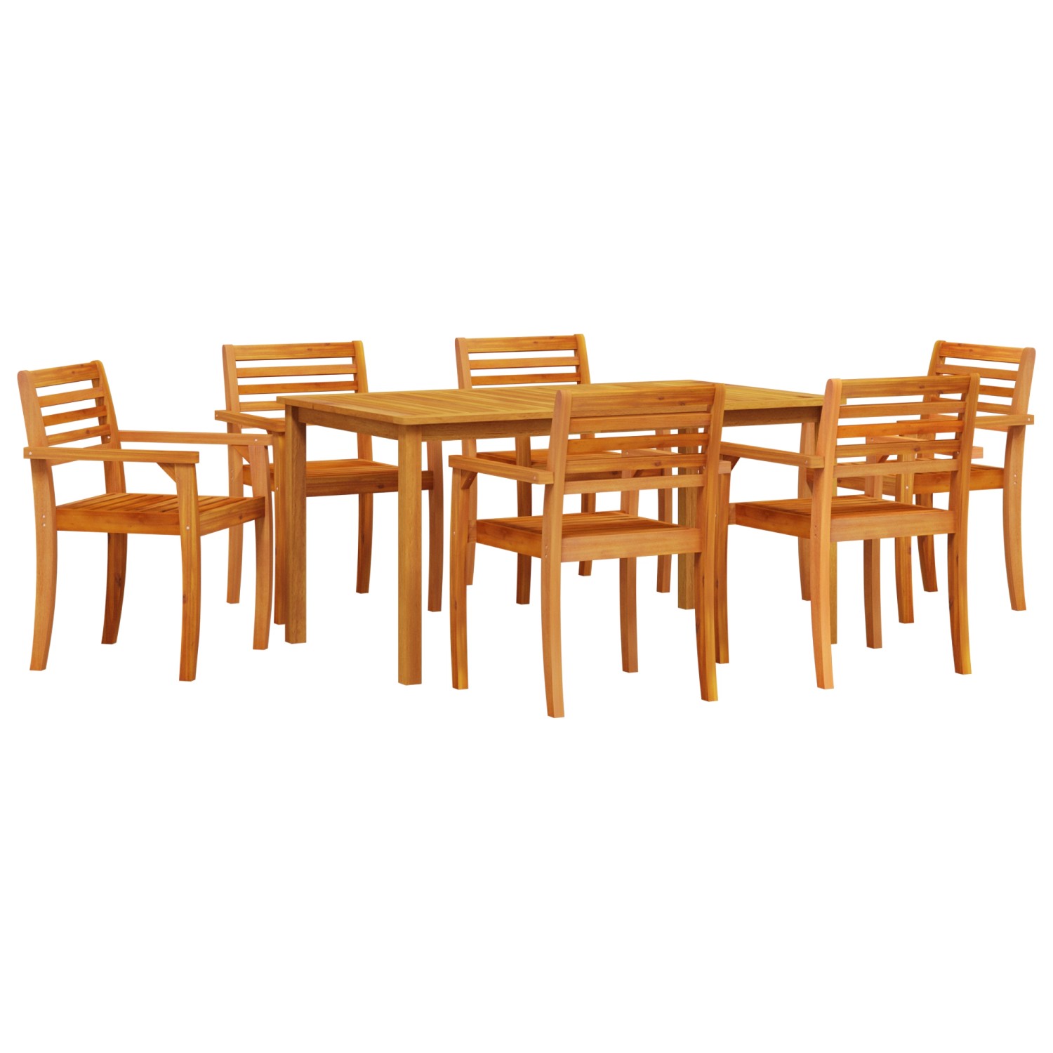 vidaXL 7-tlg Garten-Essgruppe Massivholz Akazie 3375666 günstig online kaufen