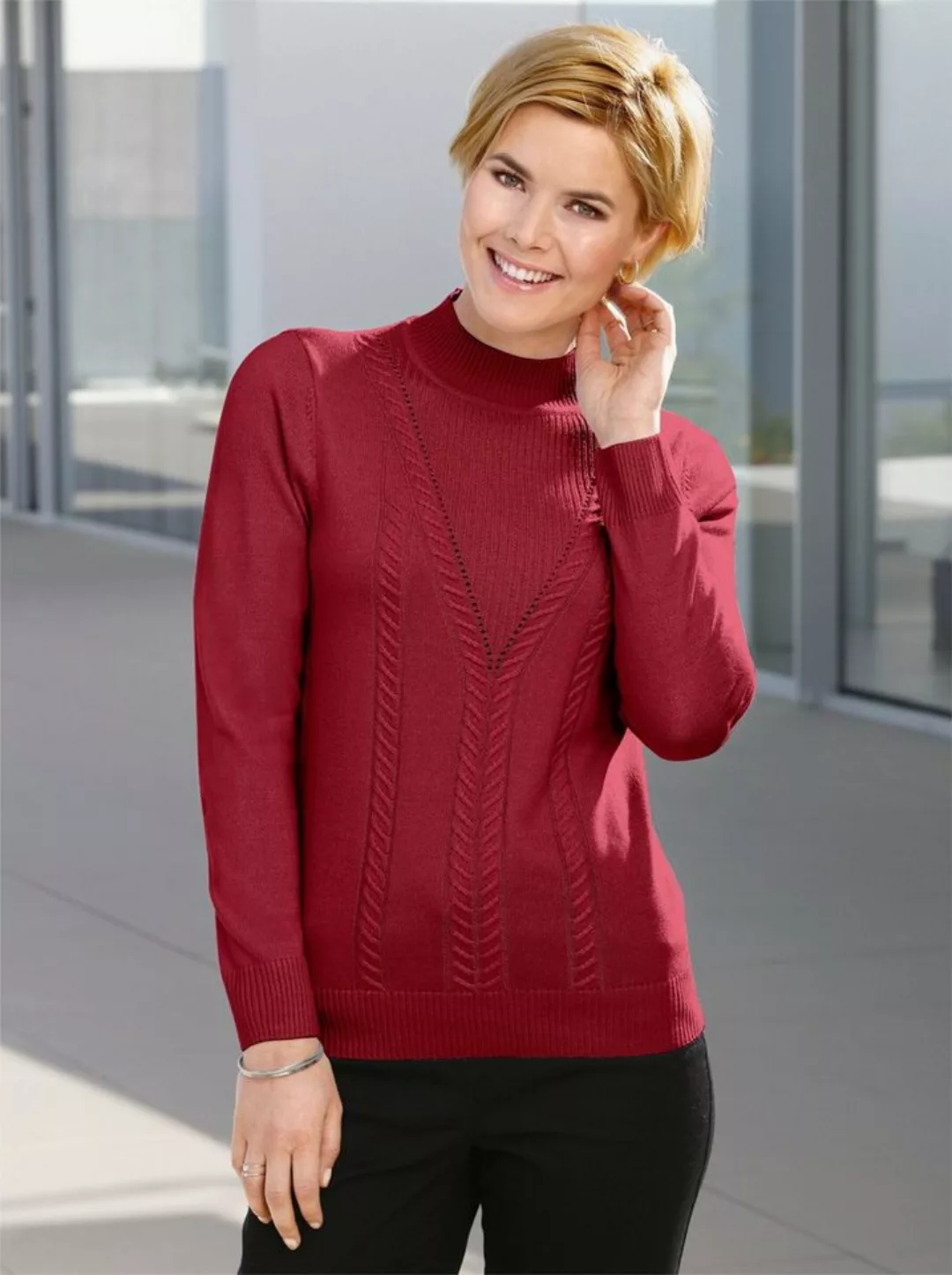 Witt Strickpullover Stehkragenpullover günstig online kaufen