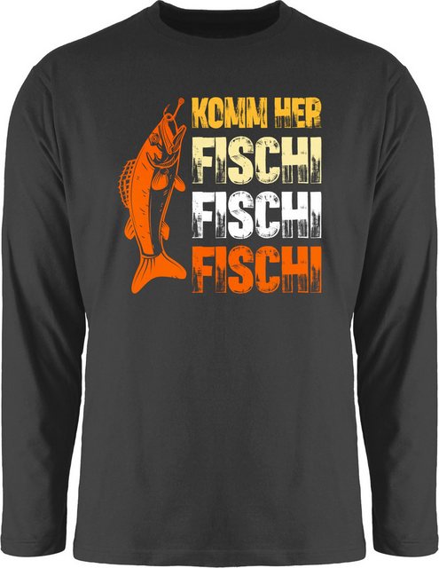 Shirtracer Rundhalsshirt Geschenk für Angler I Komm Fischi Fischi Fischi I günstig online kaufen