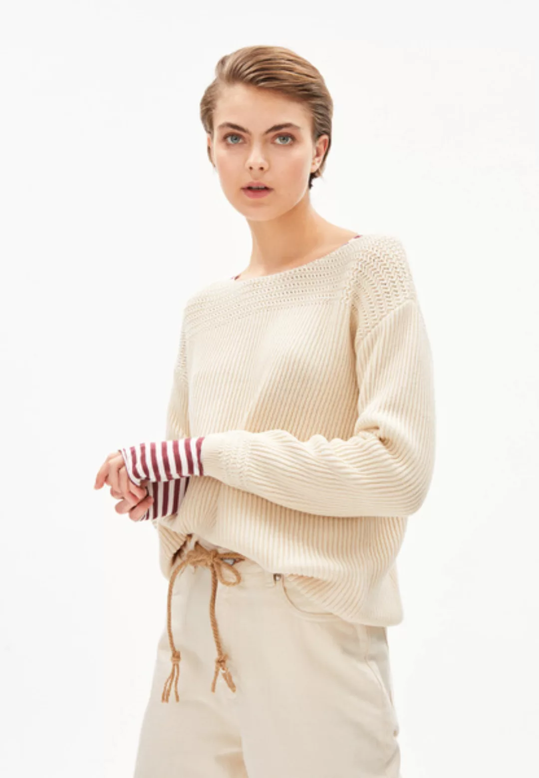 Raachela Solid - Damen Pullover Aus Bio-baumwolle günstig online kaufen