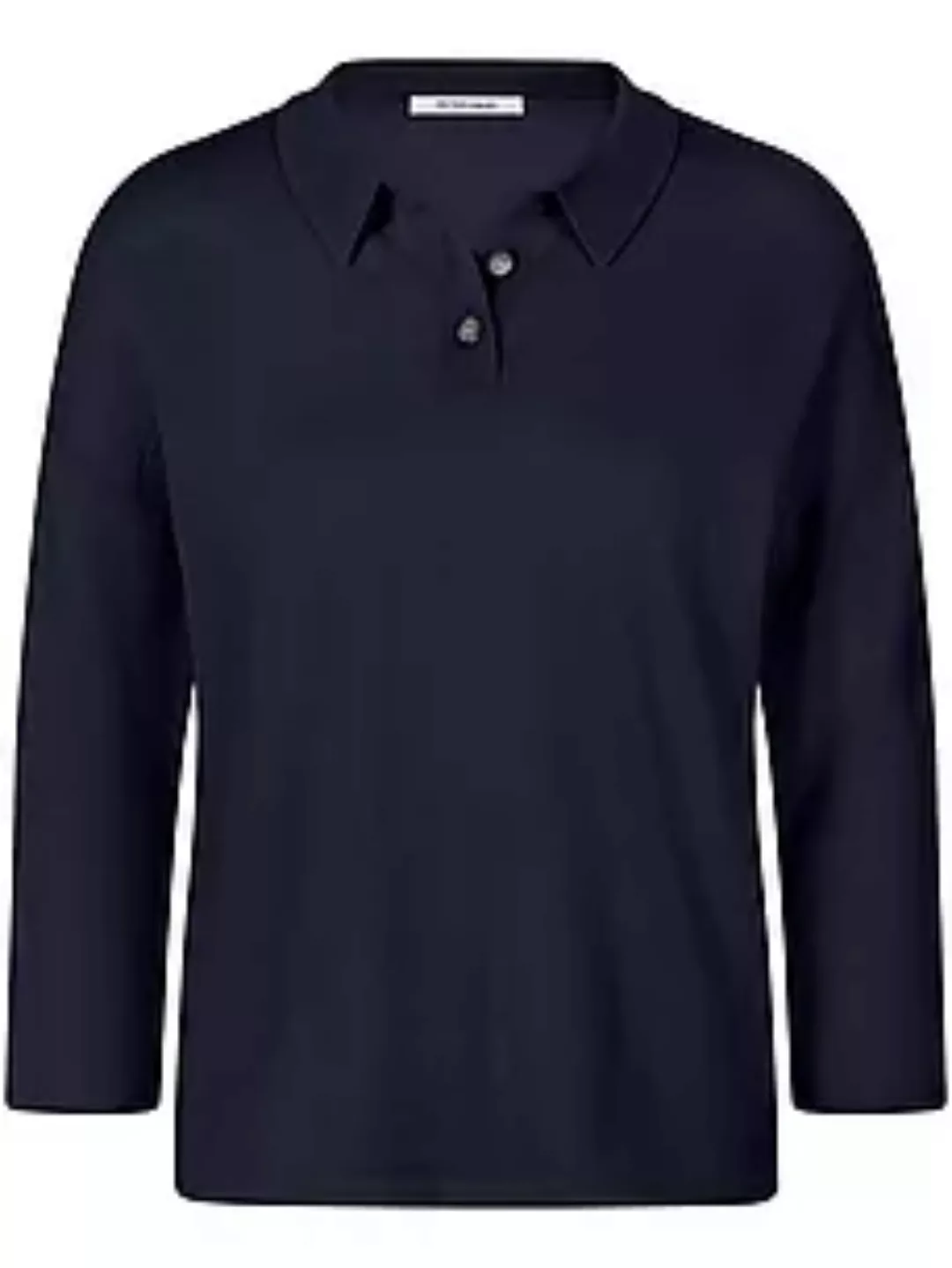 Polo-Pullover 3/4-Arm Peter Hahn blau günstig online kaufen