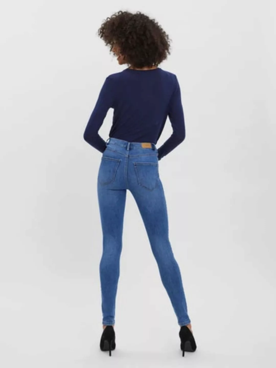 VERO MODA Vmsophia Skinny Mid Rise Jeans Damen Blau günstig online kaufen