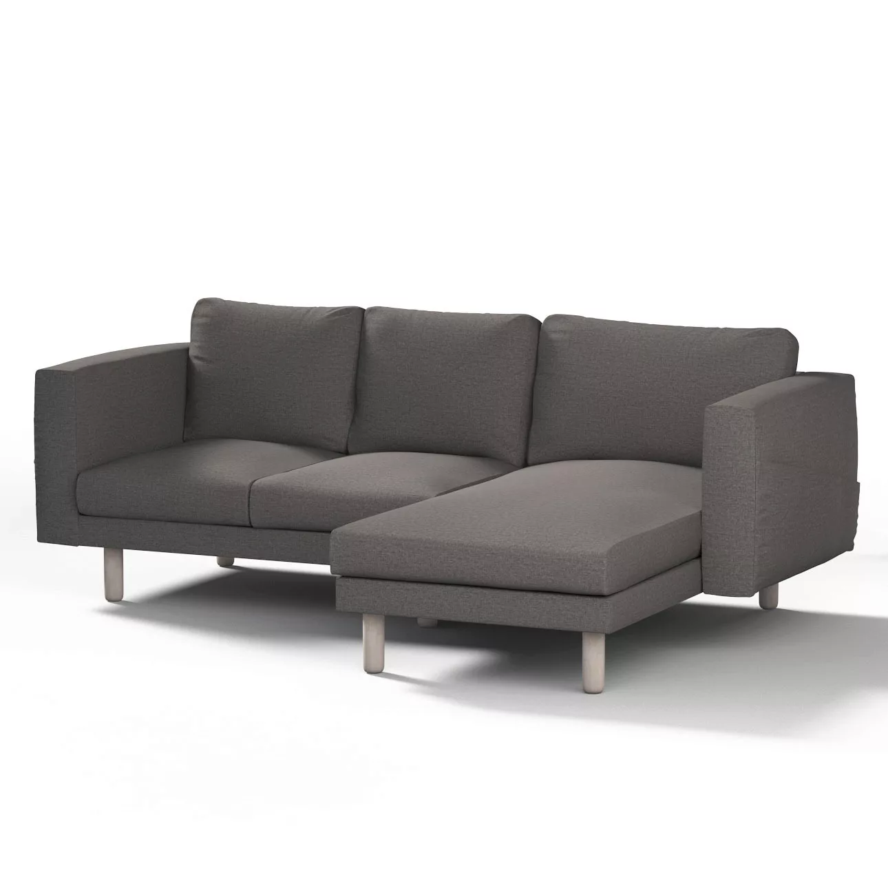 Bezug für Norsborg 3-Sitzer Sofa mit Recamiere, dunkelgrau, Norsborg Bezug günstig online kaufen