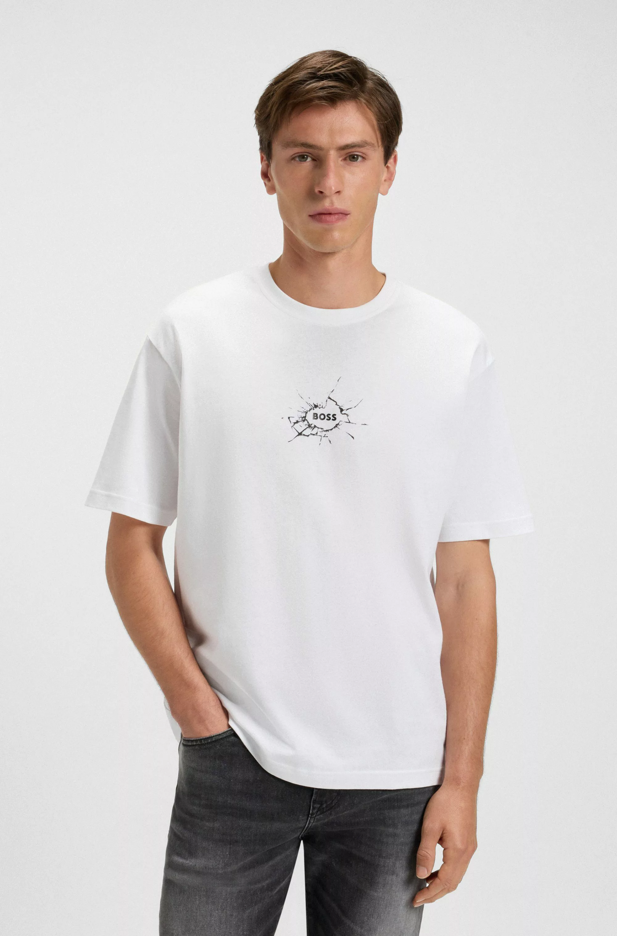 BOSS ORANGE T-Shirt Te voyage mit günstig online kaufen