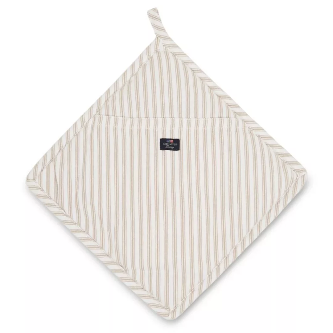 Icons Herringbone Striped Topflappen Beige-white günstig online kaufen