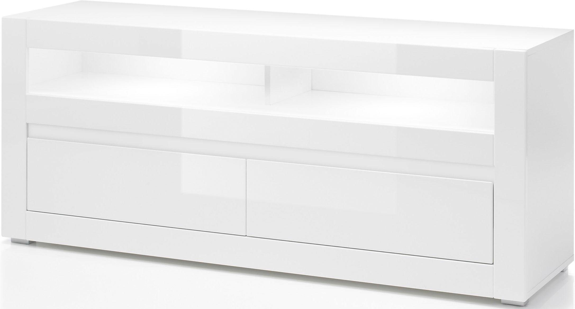 INOSIGN Lowboard "Carat", Breite 150 cm, wird mit 2 Leisten geliefert (weis günstig online kaufen