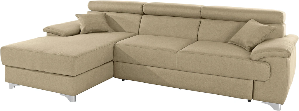 DOMO collection Ecksofa "Mira, inklusive Kopfteilverstellung für mehr Wohlf günstig online kaufen