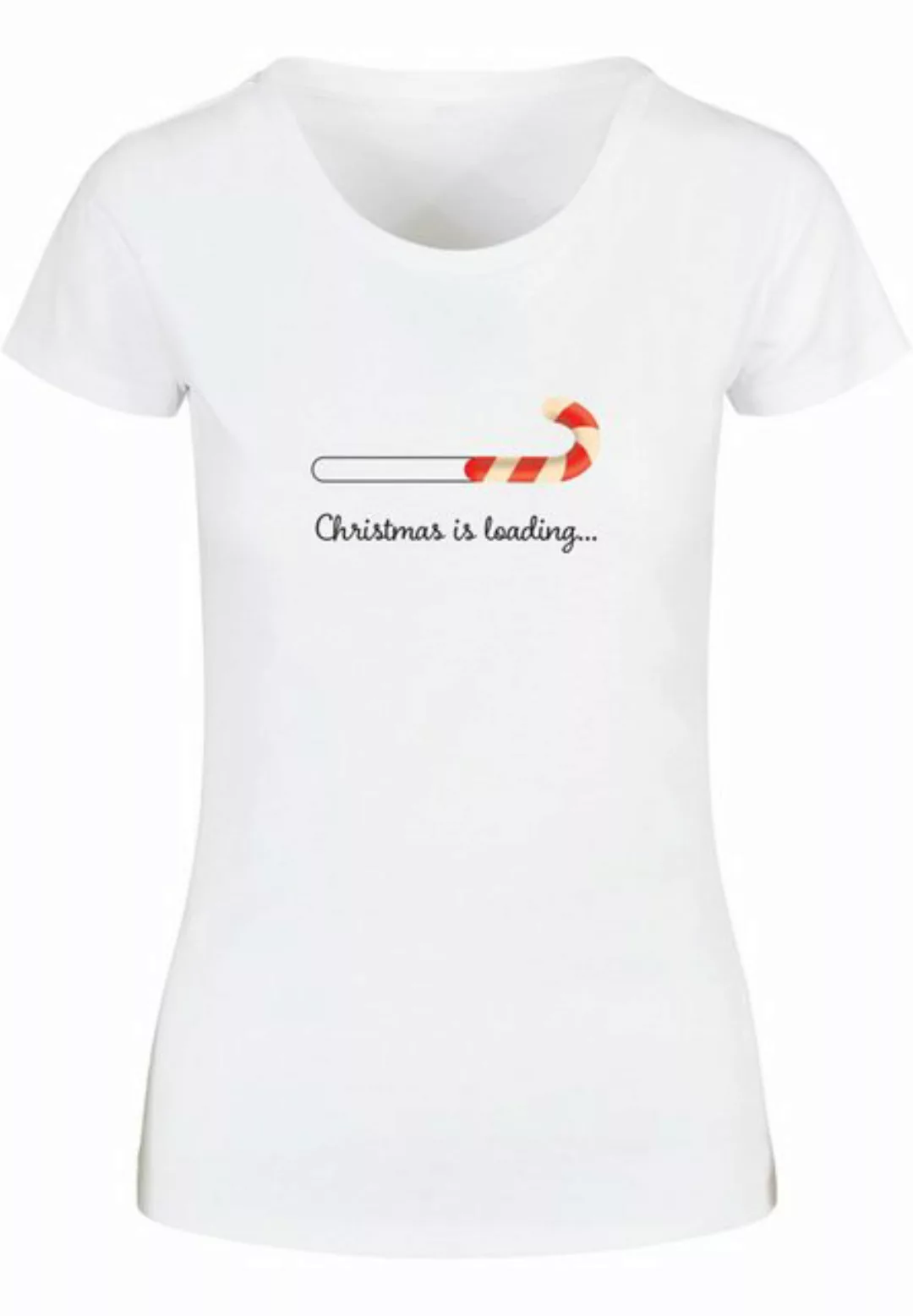 Merchcode T-Shirt Merchcode Damen Ladies Christmas Loading Basic Tee (1-tlg günstig online kaufen