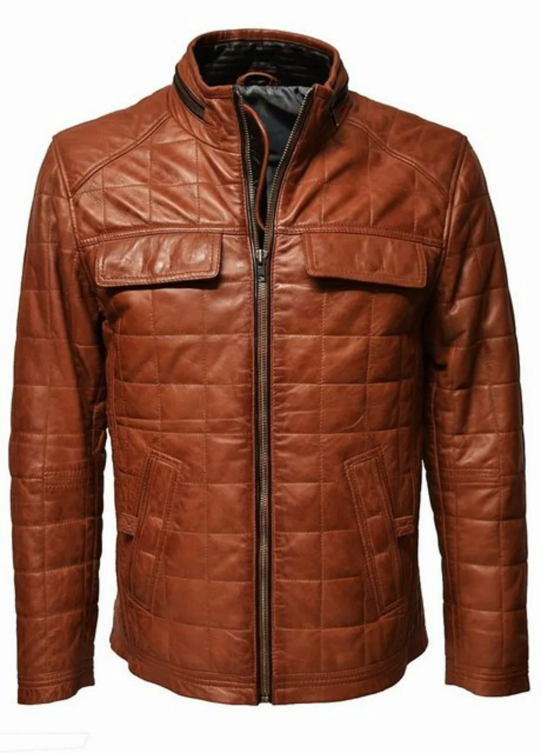 Zimmert Leather Lederjacke Colin gesteppte Winterjacke, mit Bicolor- Detail günstig online kaufen