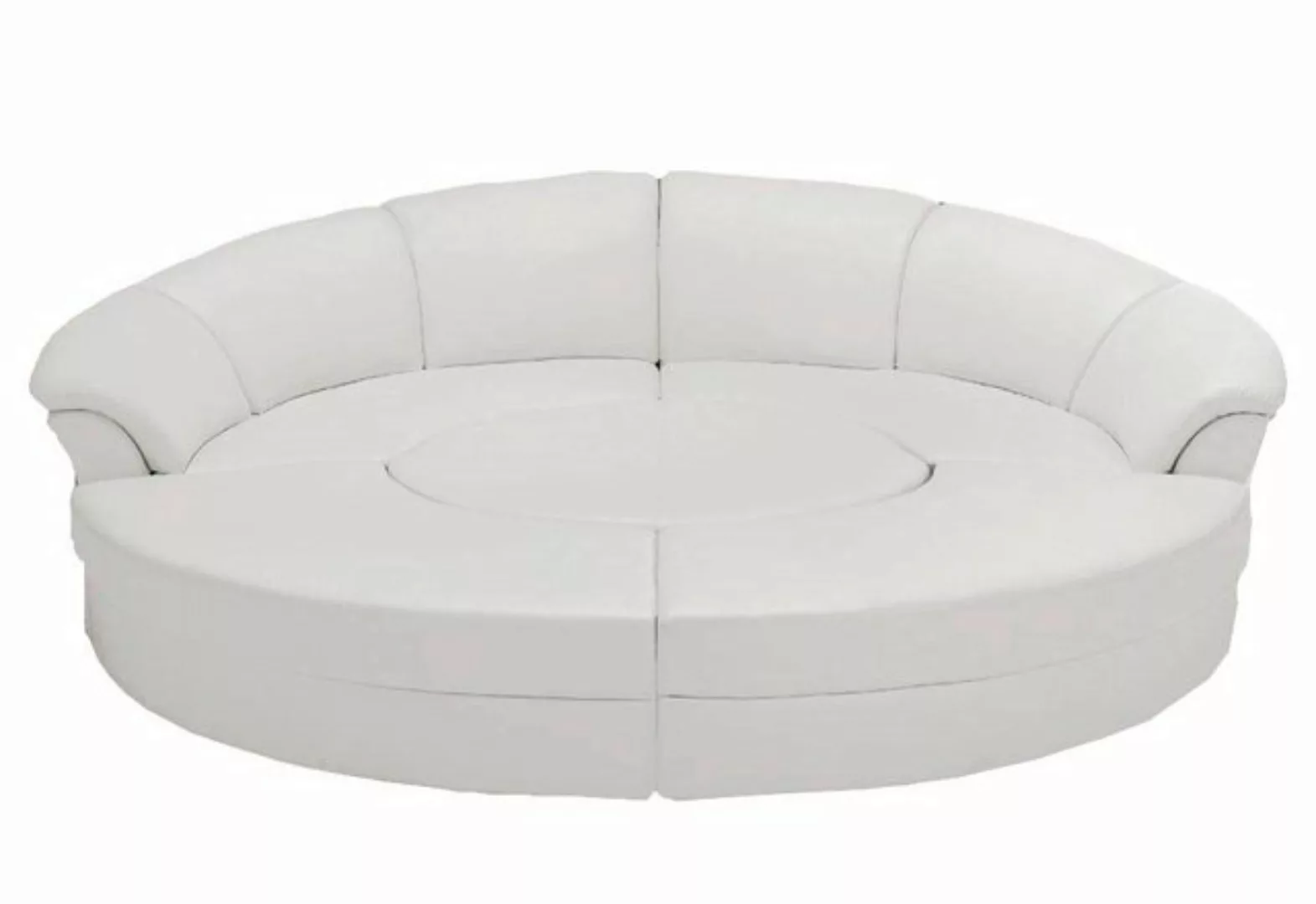 JVmoebel Sofa Runde Xxl Polster Wohnlandschaft Rundsofa Ecksofa Ledersofa, günstig online kaufen