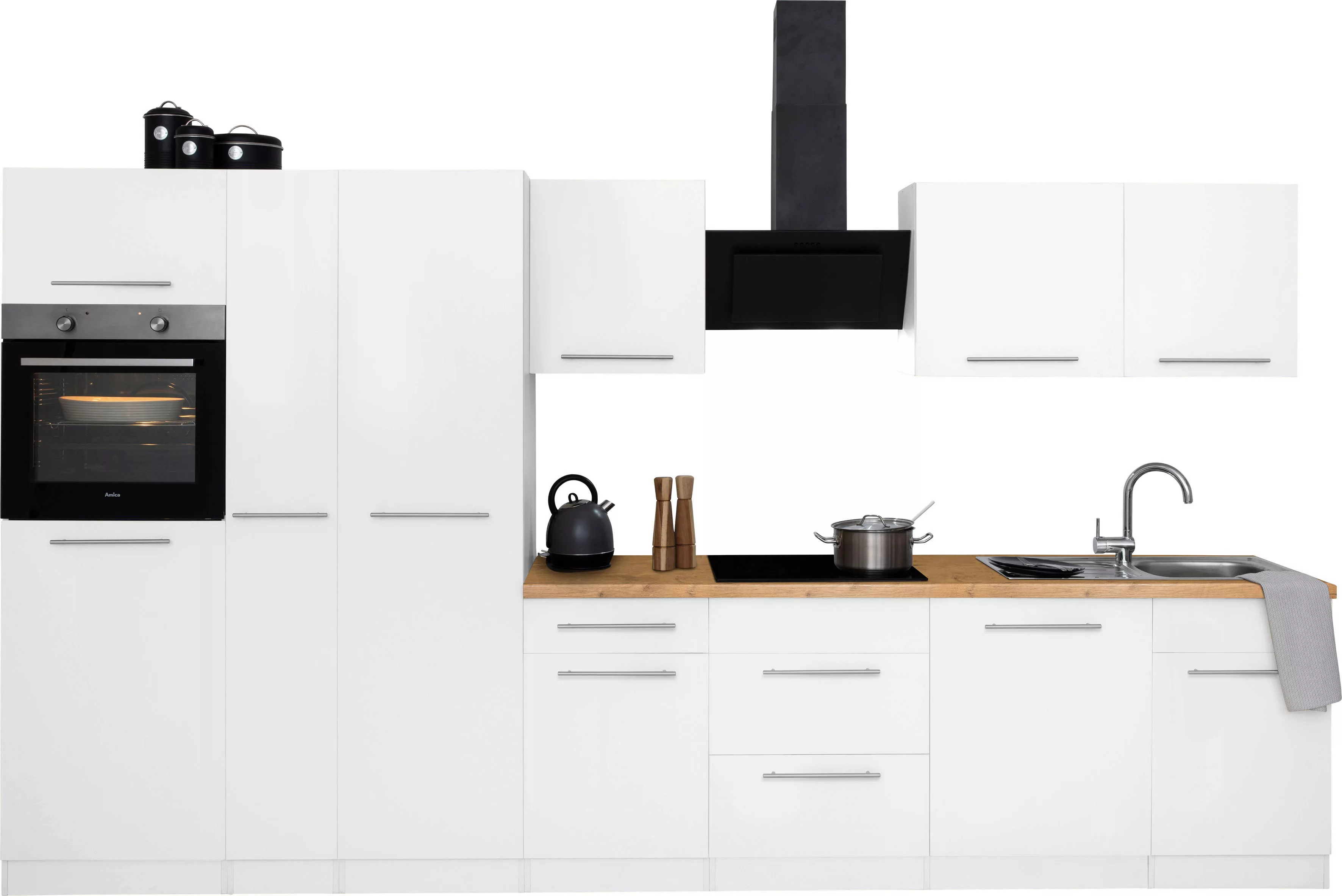 wiho Küchen Küchenzeile »Unna«, mit E-Geräten, Breite 360 cm günstig online kaufen