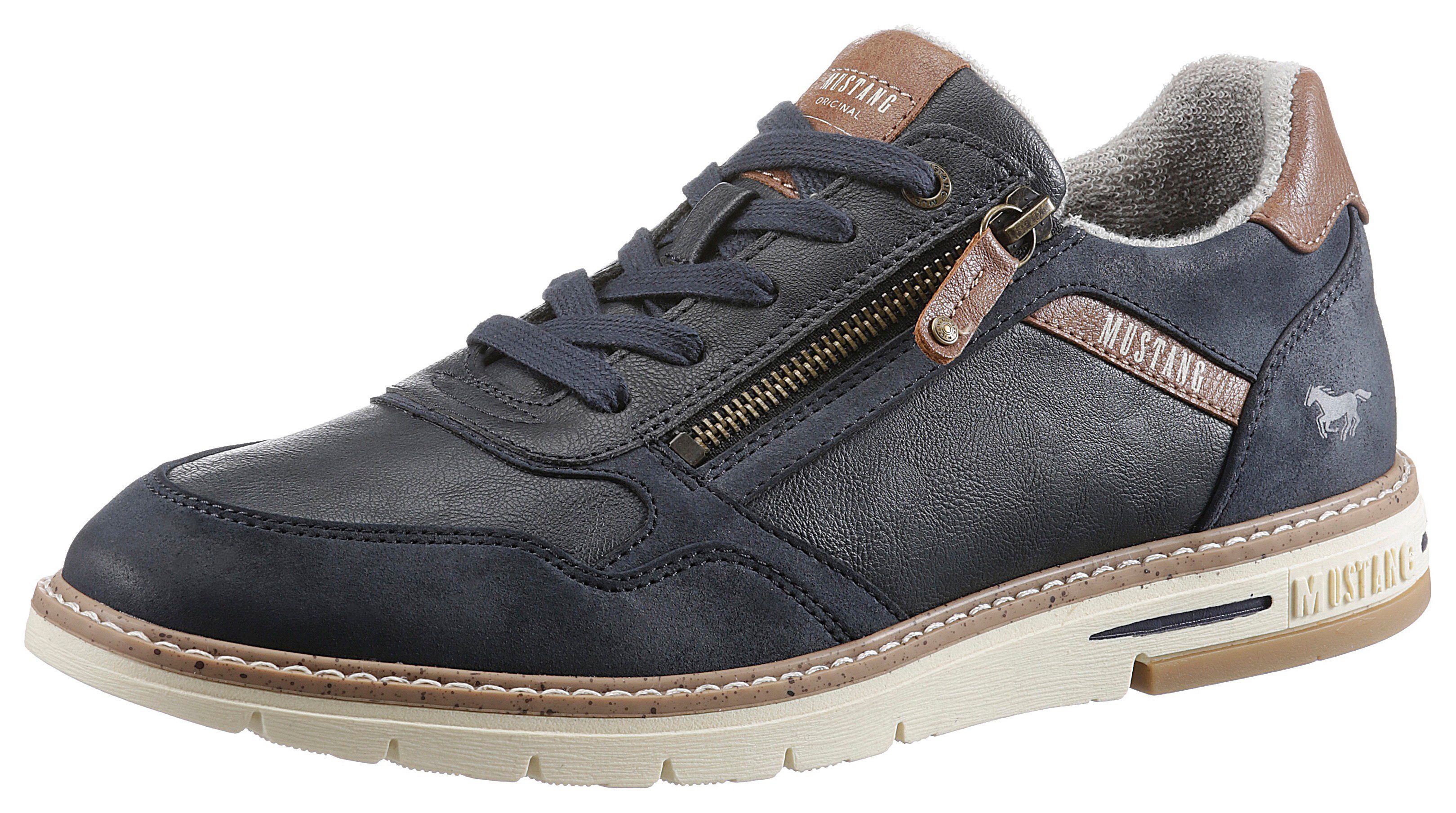 Mustang Shoes Schnürschuh mit Reißverschluss, Freizeitschuh, günstig online kaufen