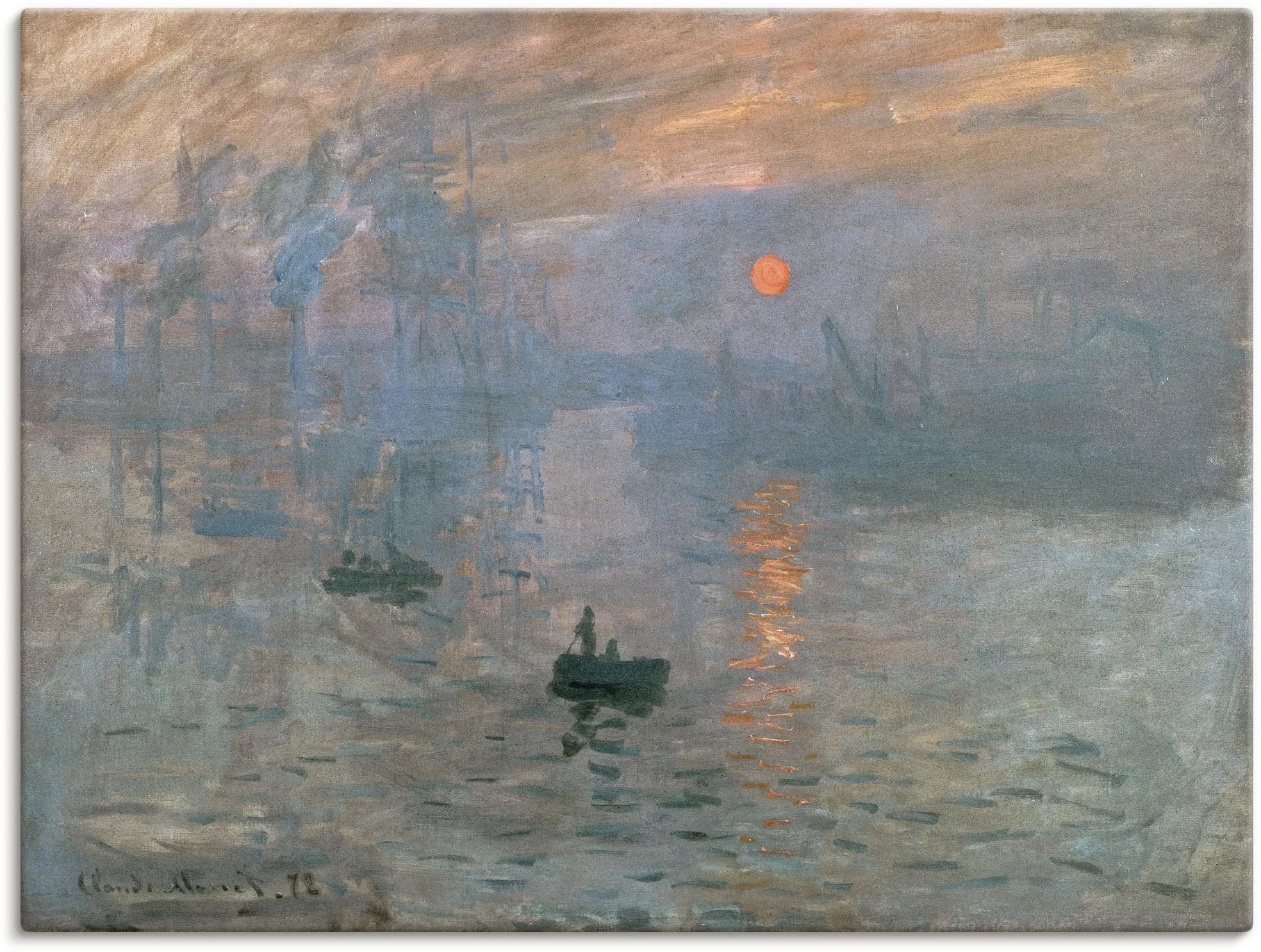 Artland Wandbild »Impression (Sonnenaufgang). 1872«, Gewässer, (1 St.) günstig online kaufen