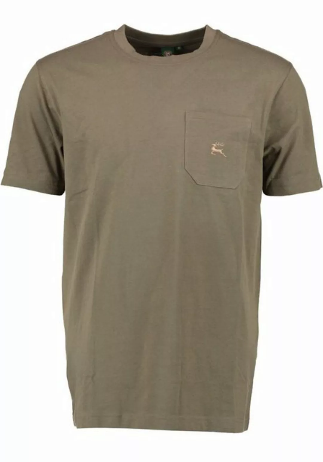 OS-Trachten T-Shirt Najio Herren Kurzarmshirt mit Hirsch-Stickerei auf der günstig online kaufen