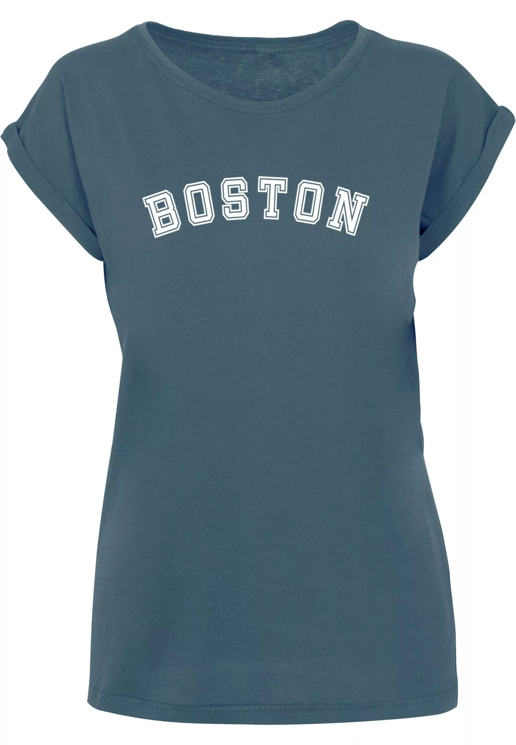 Merchcode T-Shirt "Merchcode Damen Ladies Boston X Extended Shoulder Tee" günstig online kaufen