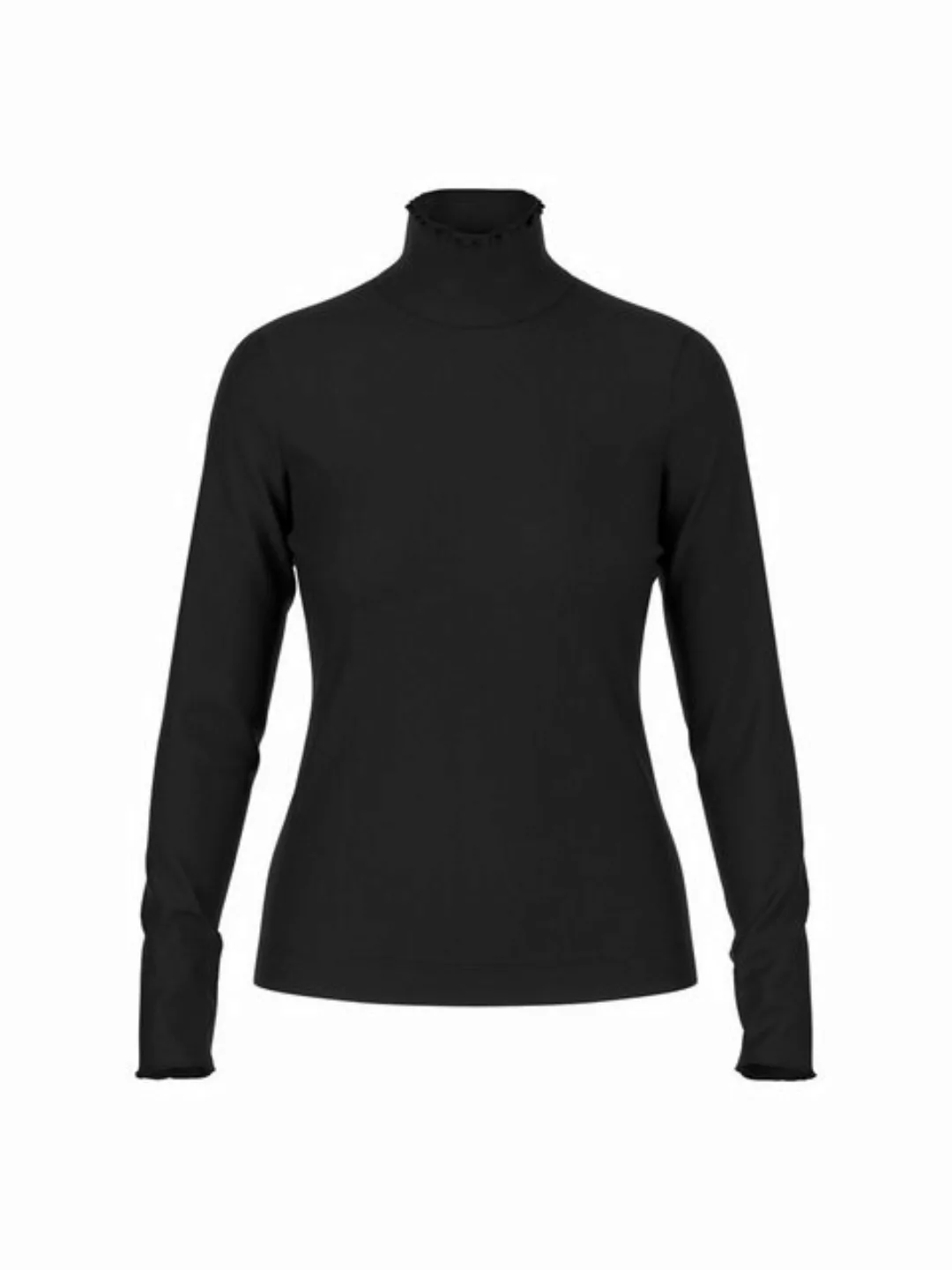 Marc Cain Langarmshirt mit offenkantigem Mock-Neck günstig online kaufen