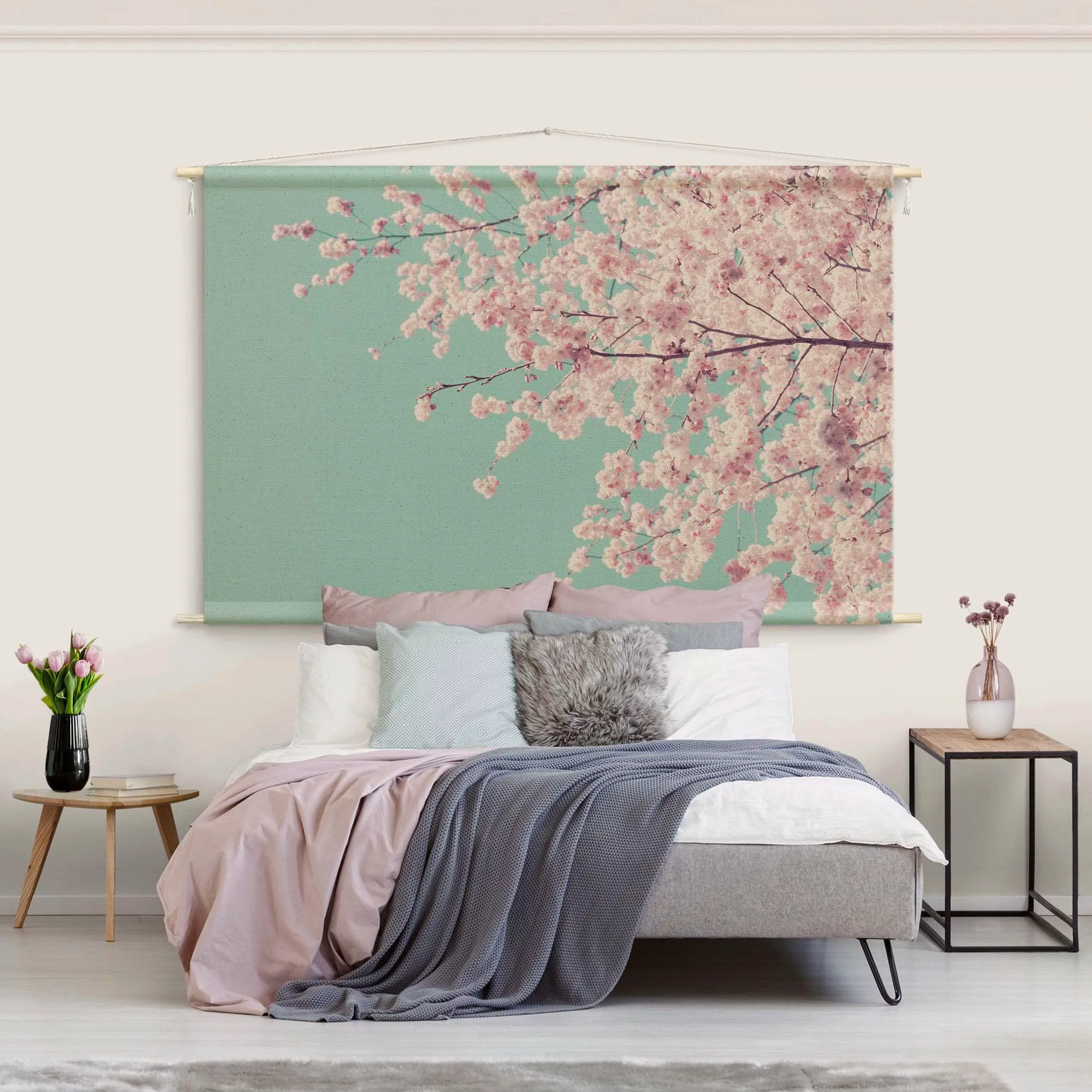Wandteppich Japanische Kirschblüte günstig online kaufen