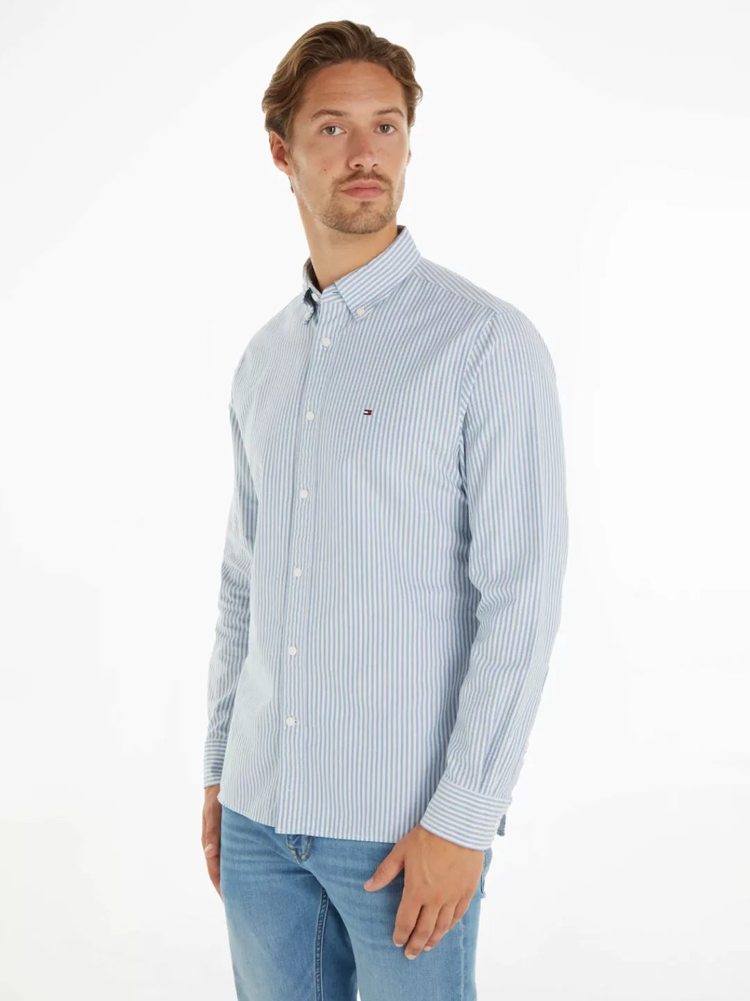 Tommy Hilfiger Langarmhemd HERITAGE OXFORD STRIPE RF SHIRT günstig online kaufen