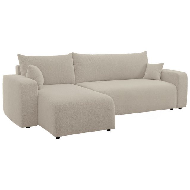 Selsey Ecksofa PIANONI, mit Schlaffunktion, Bettkasten und Bouclé-Bezug günstig online kaufen