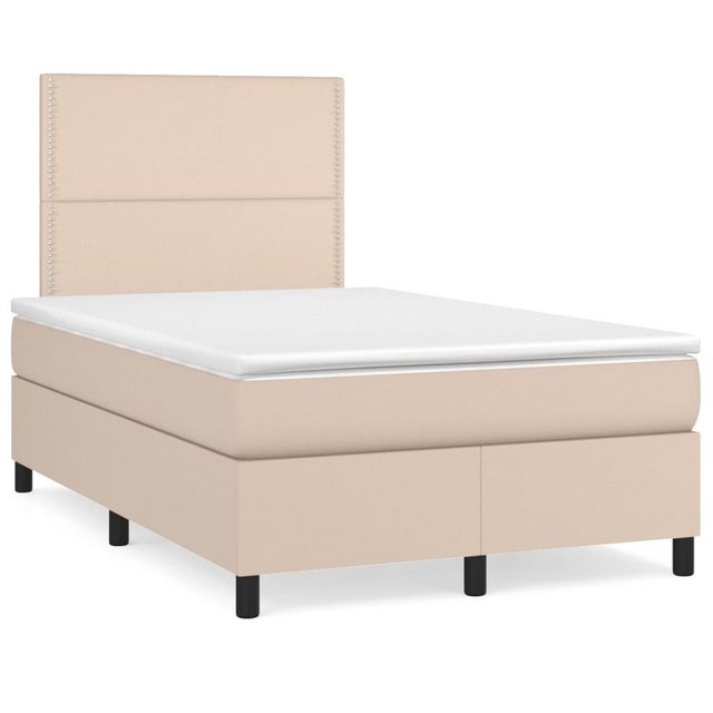 vidaXL Boxspringbett Bett Boxspringbett mit Matratze Kunstleder (120 x 200 günstig online kaufen