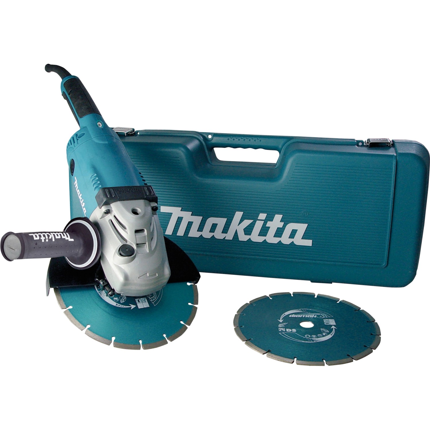 Makita Winkelschleifer 230 mm 2.200 W GA9020RFK3 mit 2 Diamantscheiben günstig online kaufen