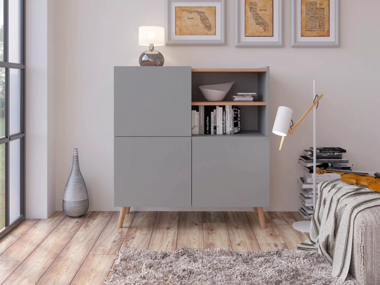 INOSIGN Highboard "Scandi", Höhe 105 cm günstig online kaufen