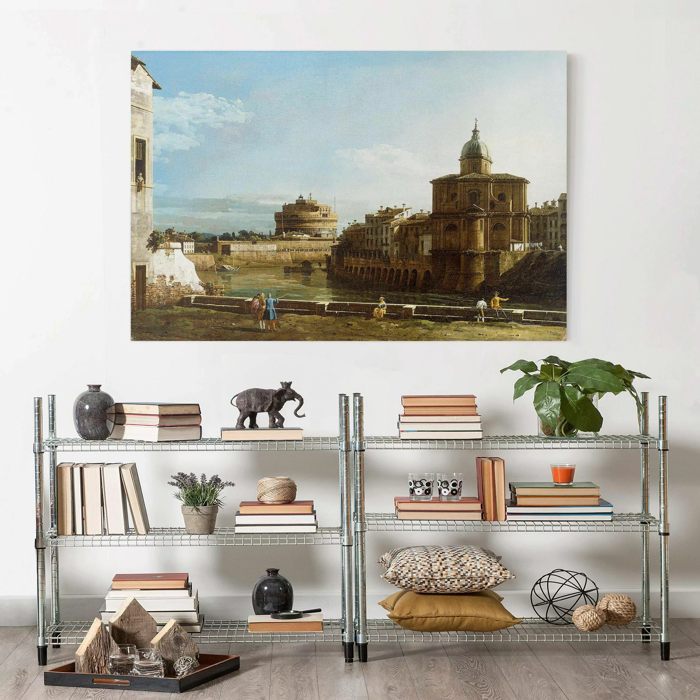 Leinwandbild Kunstdruck - Querformat Bernardo Bellotto - Ansicht Roms am Uf günstig online kaufen