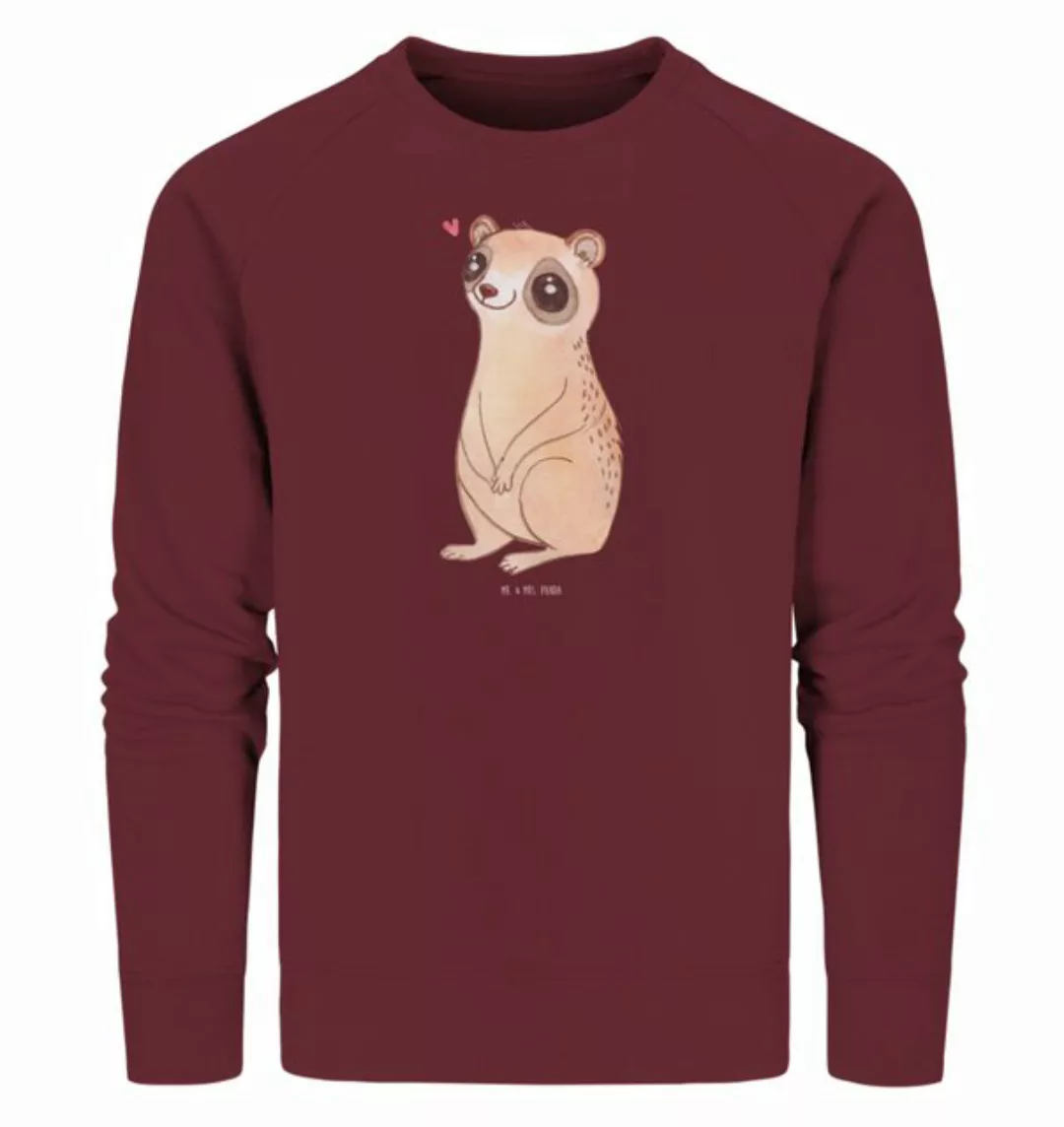 Mr. & Mrs. Panda Longpullover Größe S Plumplori Glücklich - Burgundy - Gesc günstig online kaufen