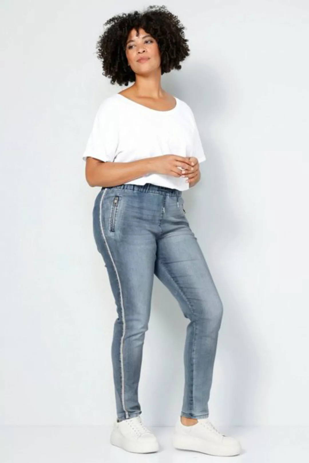 Angel of Style Jeggings Joggpants Jeans Slim Fit Glitzerstreifen günstig online kaufen