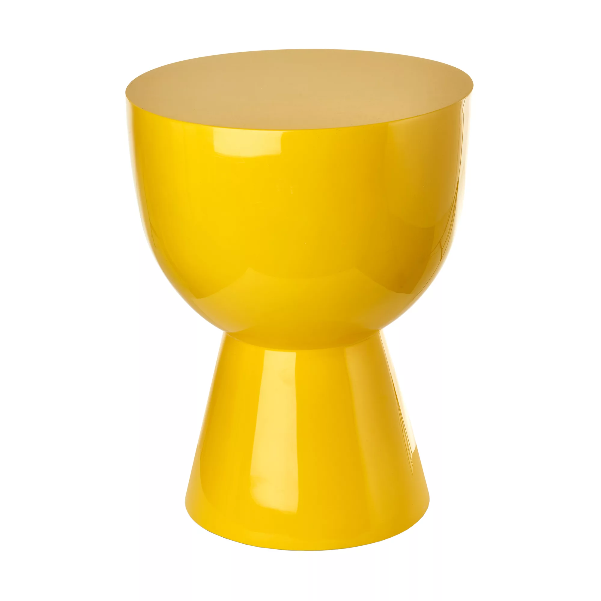 pols potten - Tam Tam Hocker - gelb/lackiert/H 46cm x Ø 35,5cm günstig online kaufen