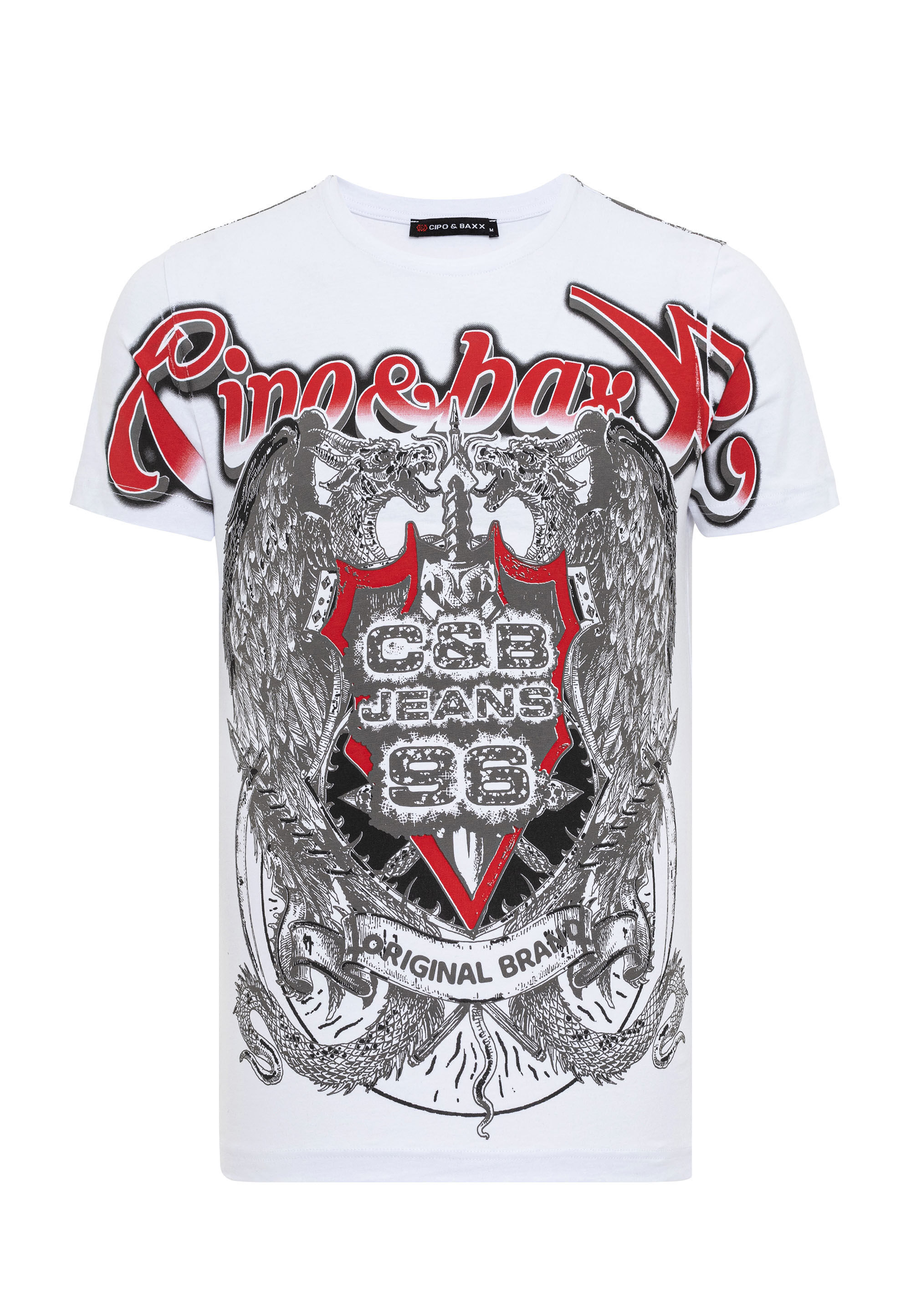 Cipo & Baxx T-Shirt "T-Shirt", mit Schattenmuster auf der Vorder-und Rückse günstig online kaufen