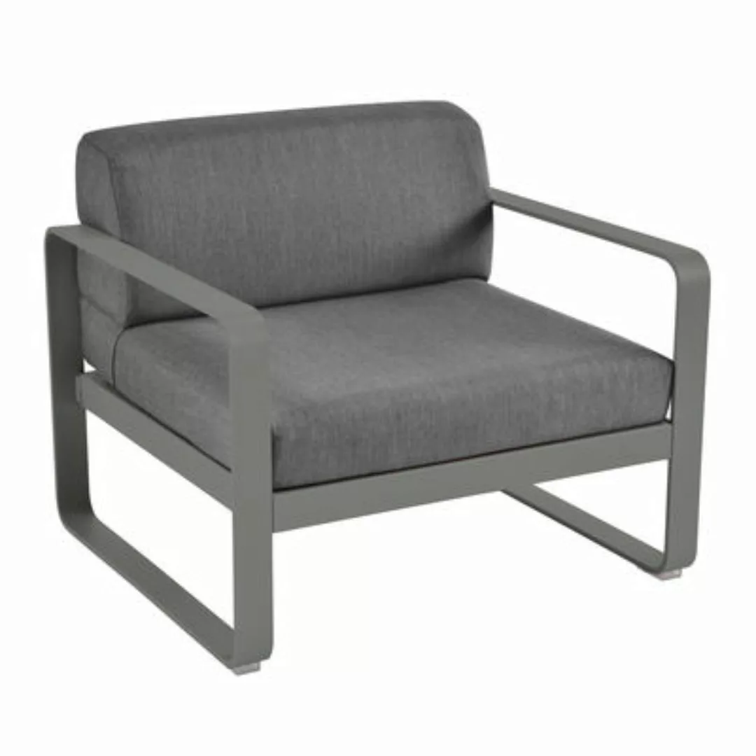 Gepolsterter Sessel Bellevie Lounge textil grau / Bezug graphit - Fermob - günstig online kaufen