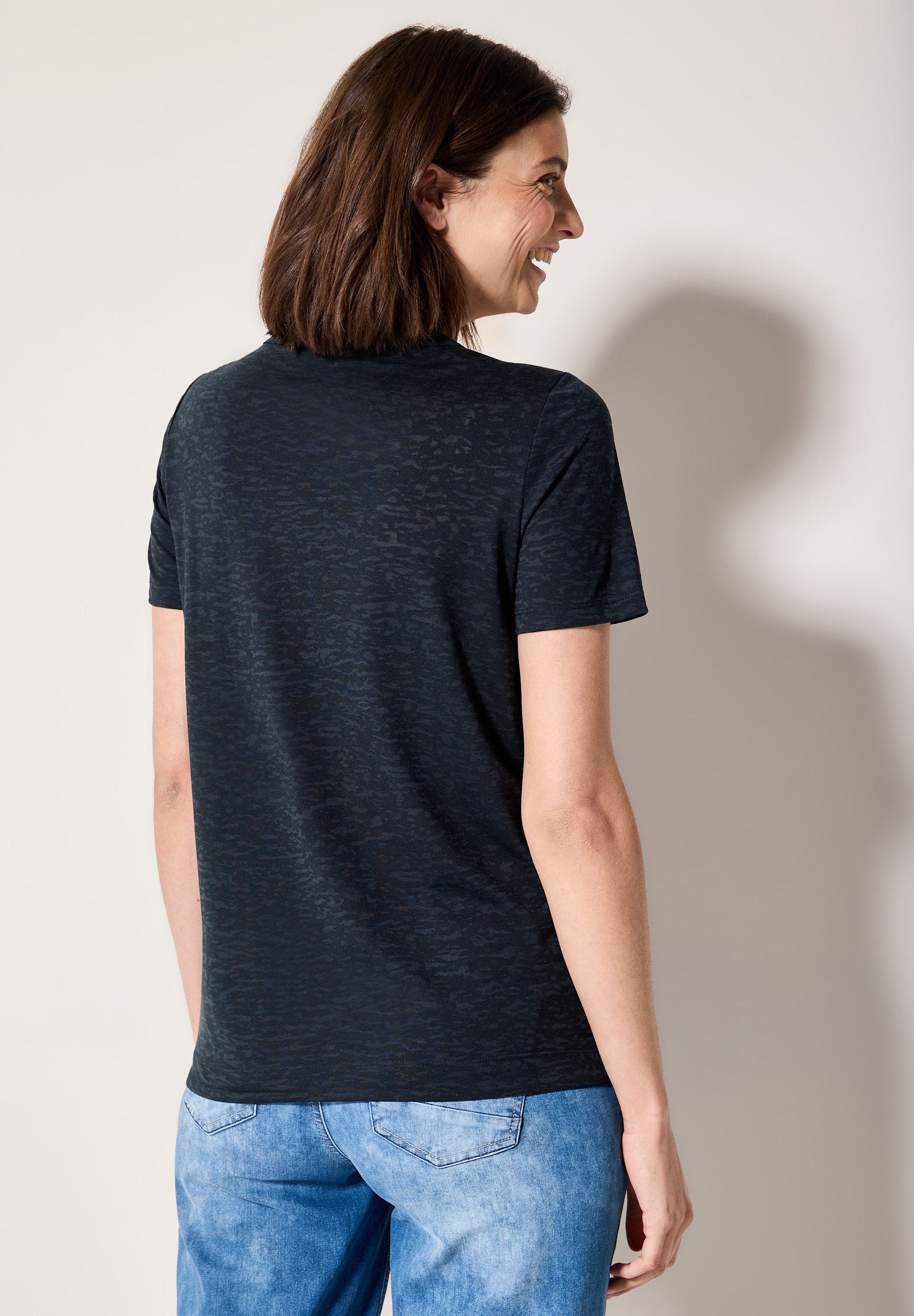 Cecil T-Shirt, aus softem Materialmix günstig online kaufen