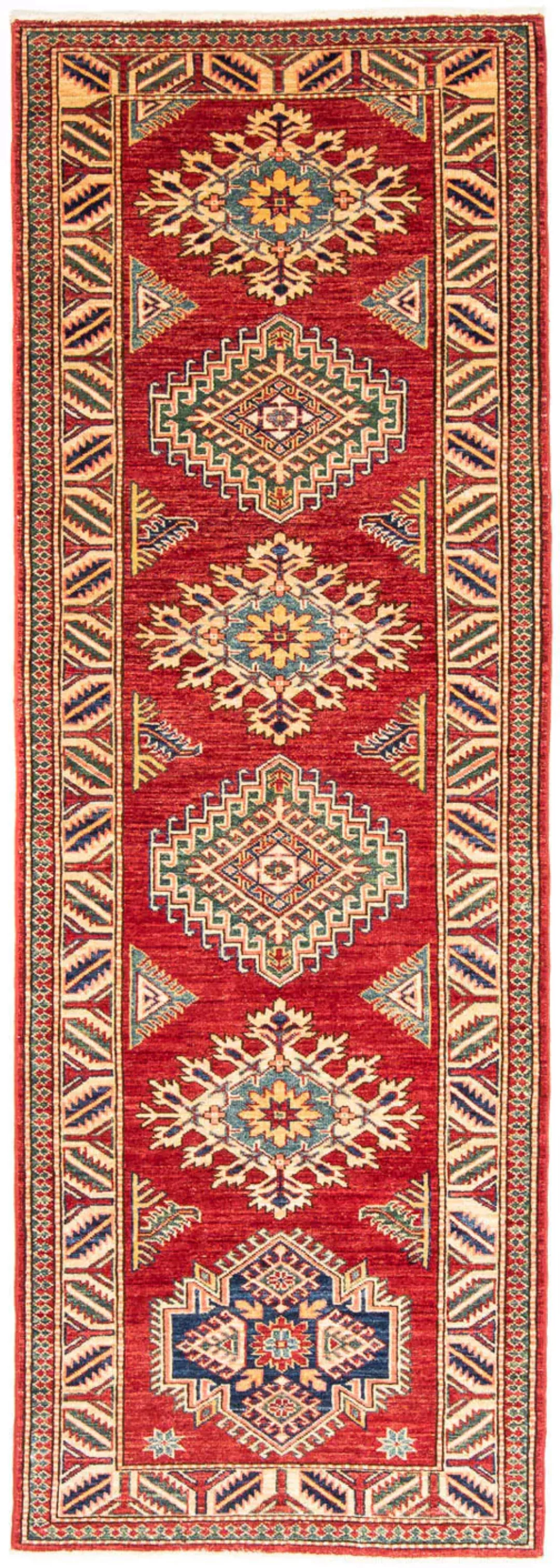 morgenland Orientteppich »Ziegler - Kazak - 232 x 78 cm - rot«, rechteckig, günstig online kaufen