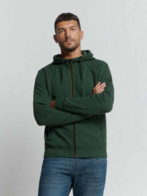 NO EXCESS Rundhalspullover Sweater Hooded Full Zipper Double Layer Jacquard günstig online kaufen