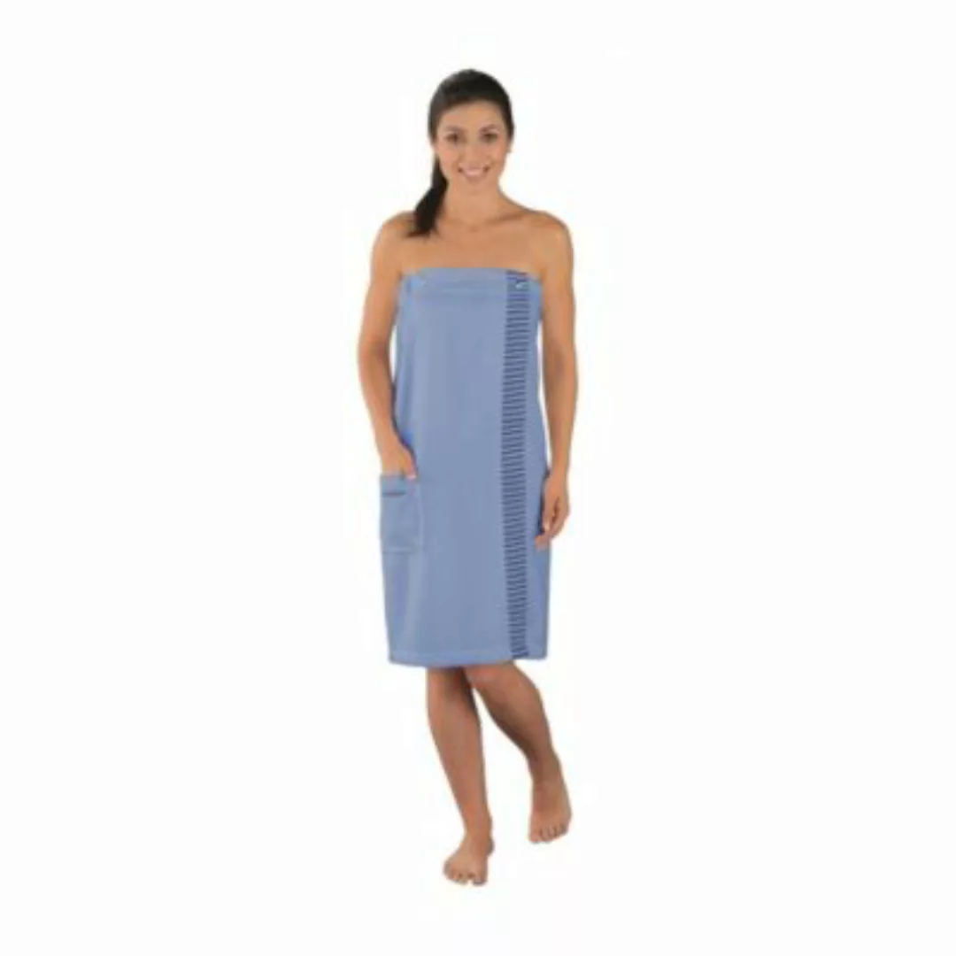 SCHIESSER Damen Saunakilt Rom Plus Size 100% Baumwolle hellblau Gr. 46-52 D günstig online kaufen