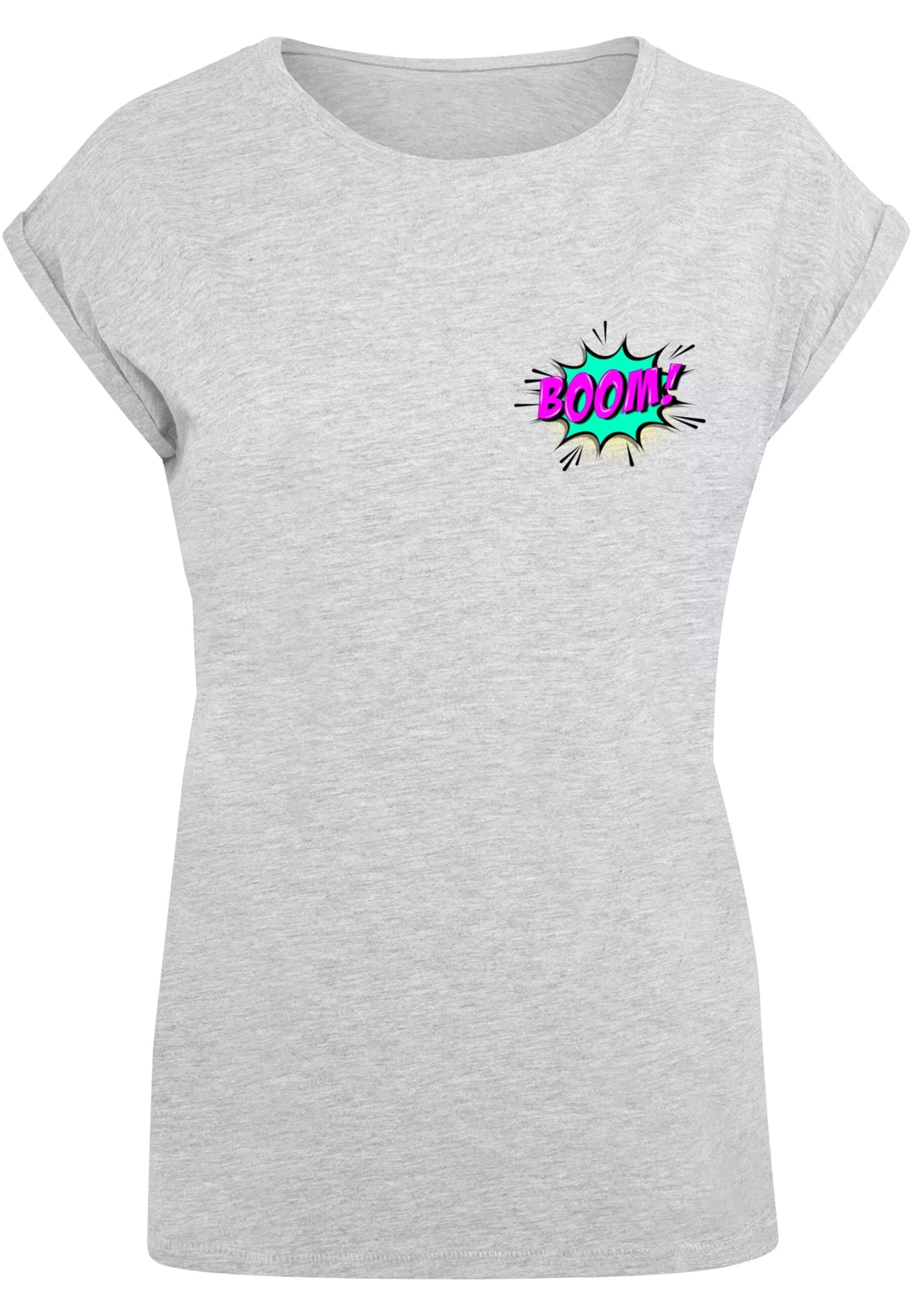 Merchcode T-Shirt "Merchcode Damen Ladies BOOM Comic Extended Shoulder Tee" günstig online kaufen