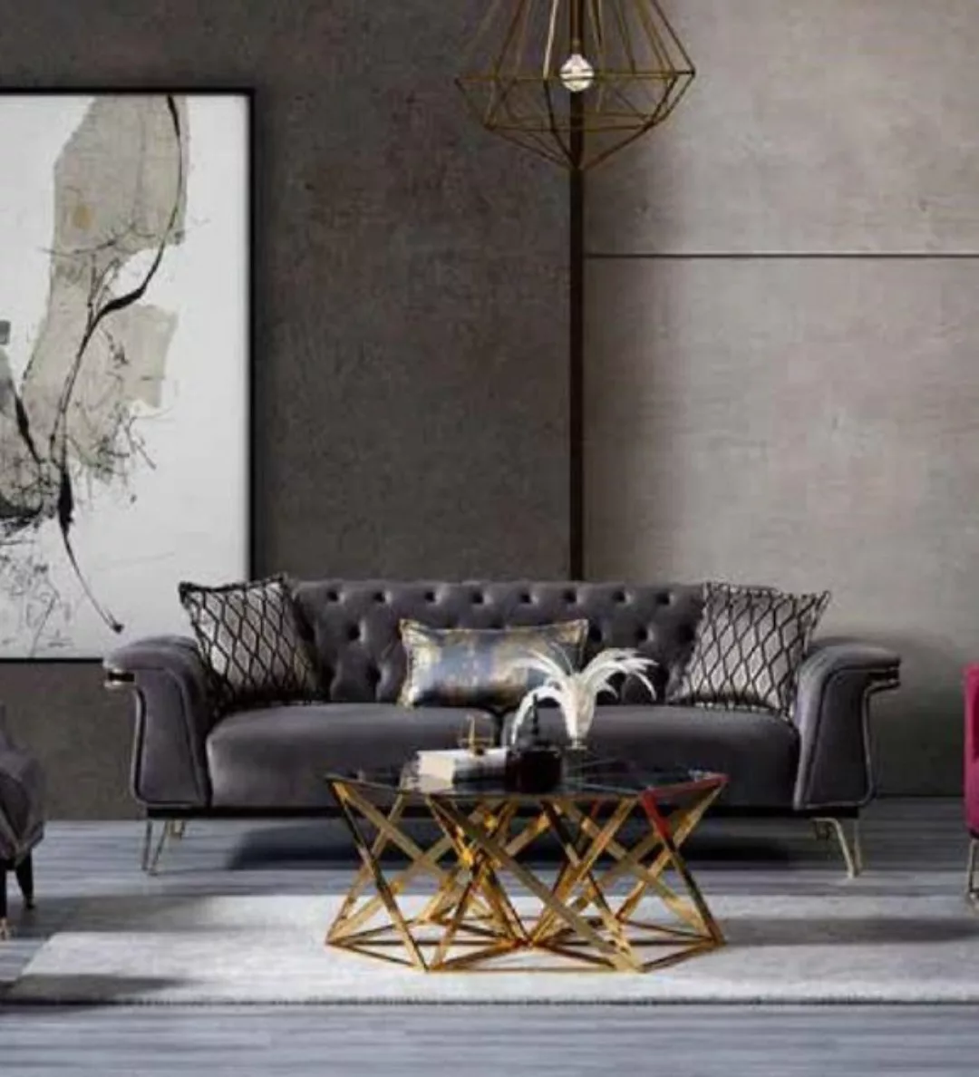 JVmoebel 3-Sitzer Dreisitzer Sofa Luxus Moderne Couch Designer Wohnzimmer P günstig online kaufen
