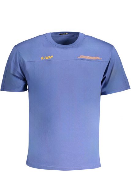 K-Way T-Shirt Stilvolles Herren T-Shirt: Blau, Kurzarm, Rundhals günstig online kaufen