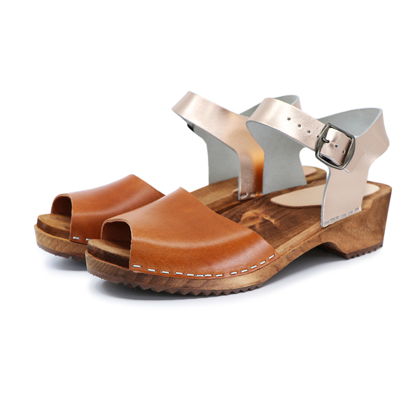 Mila - Schwedische Holz Clogs Sandale Von Me&Myclogs - Low Heel günstig online kaufen