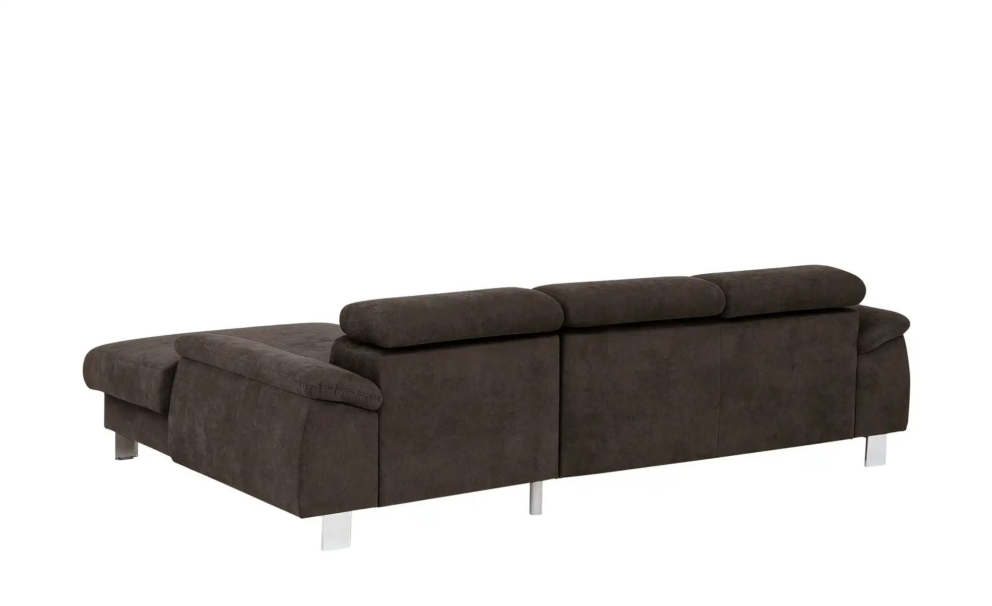 uno Ecksofa aus Velours Micky ¦ braun ¦ Maße (cm): B: 244 H: 72 T: 166 Pols günstig online kaufen