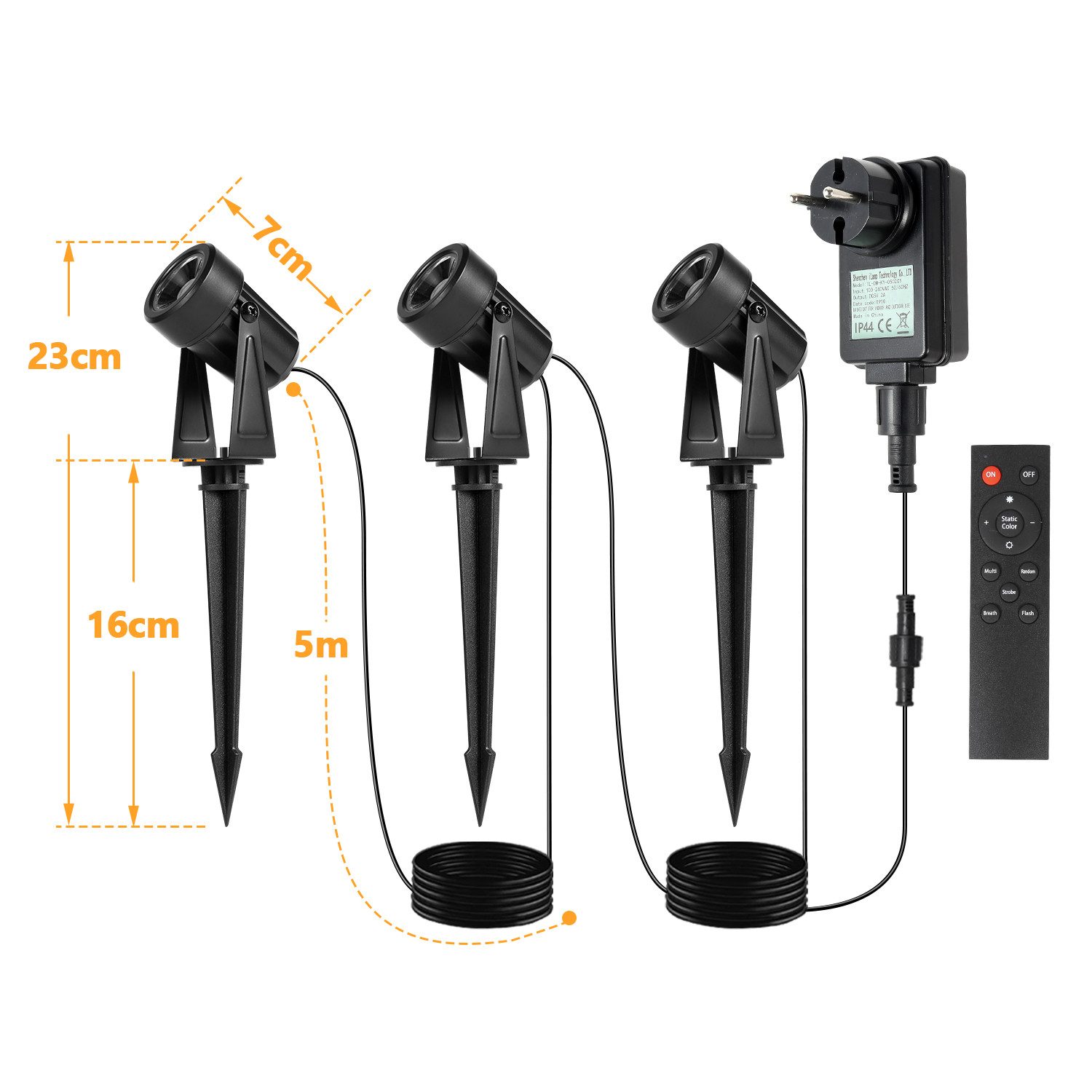 Clanmacy Gartenstrahler 6-IN-1 LED Gartenstrahler mit günstig online kaufen
