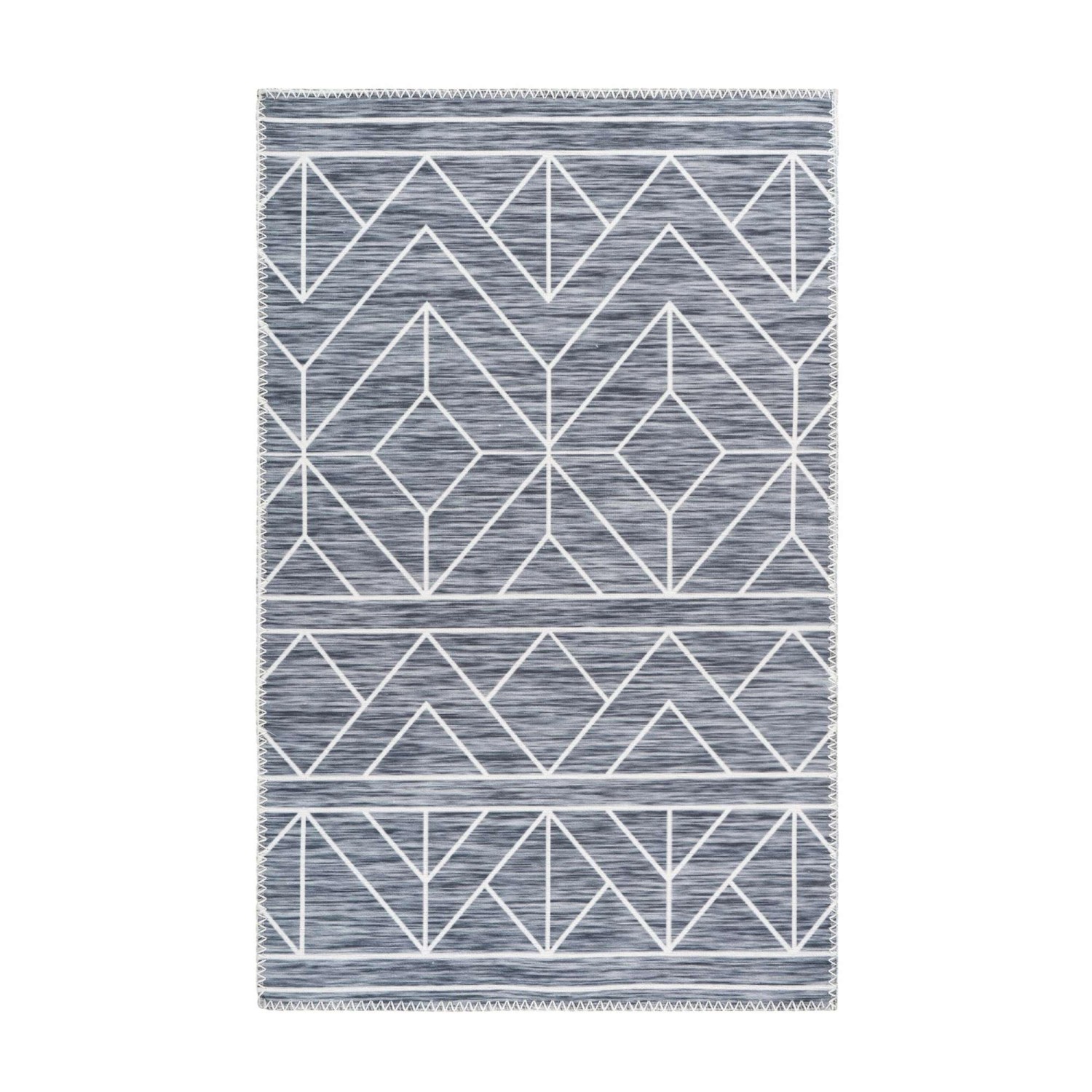 MeGusta Flachflor Teppich EthnoDesign Anthrazit Polyester 200x290 cm Sonia günstig online kaufen