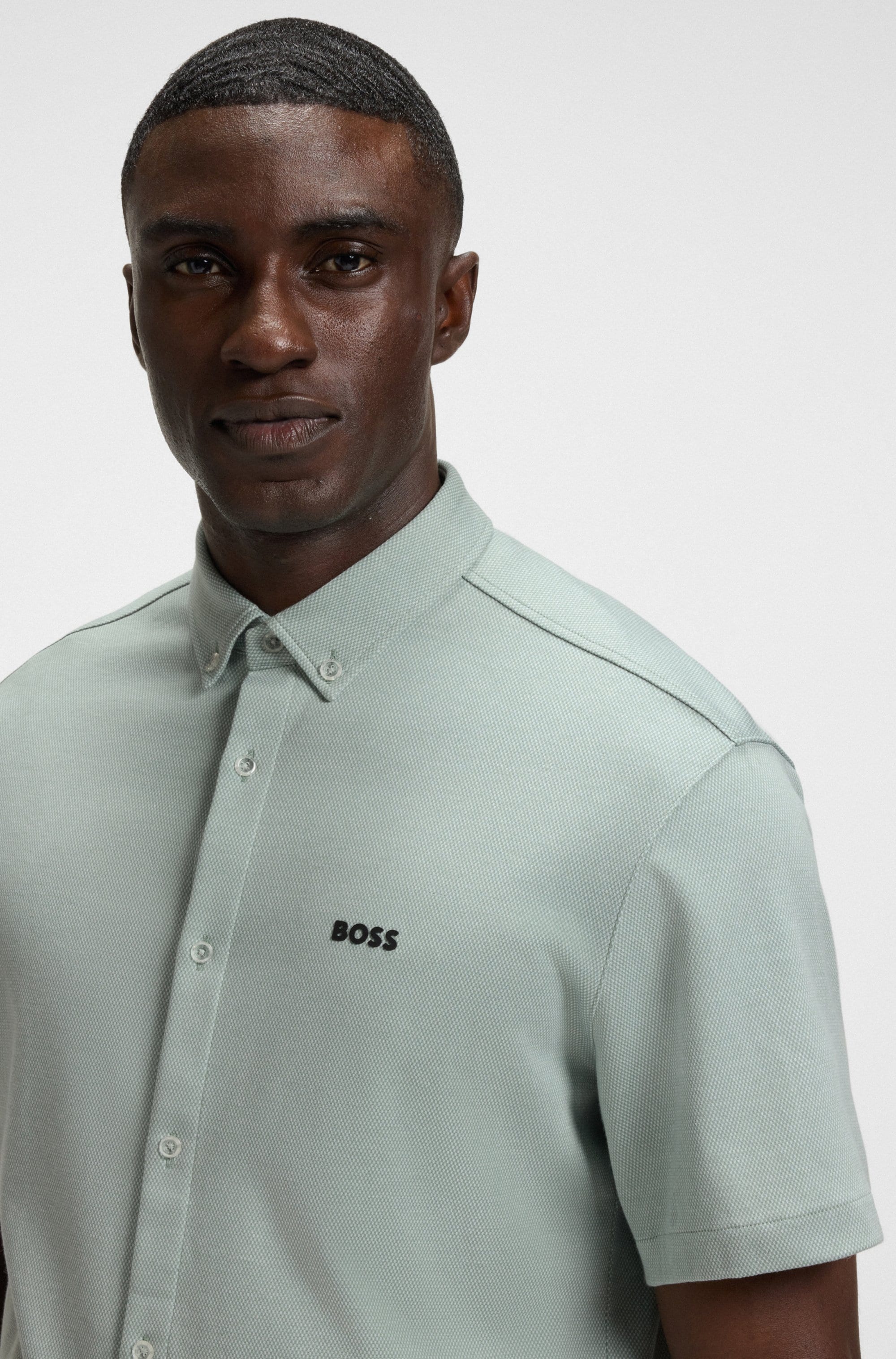 BOSS GREEN Kurzarmhemd "B MOTION S", mit Logoschriftzug auf der Brust günstig online kaufen